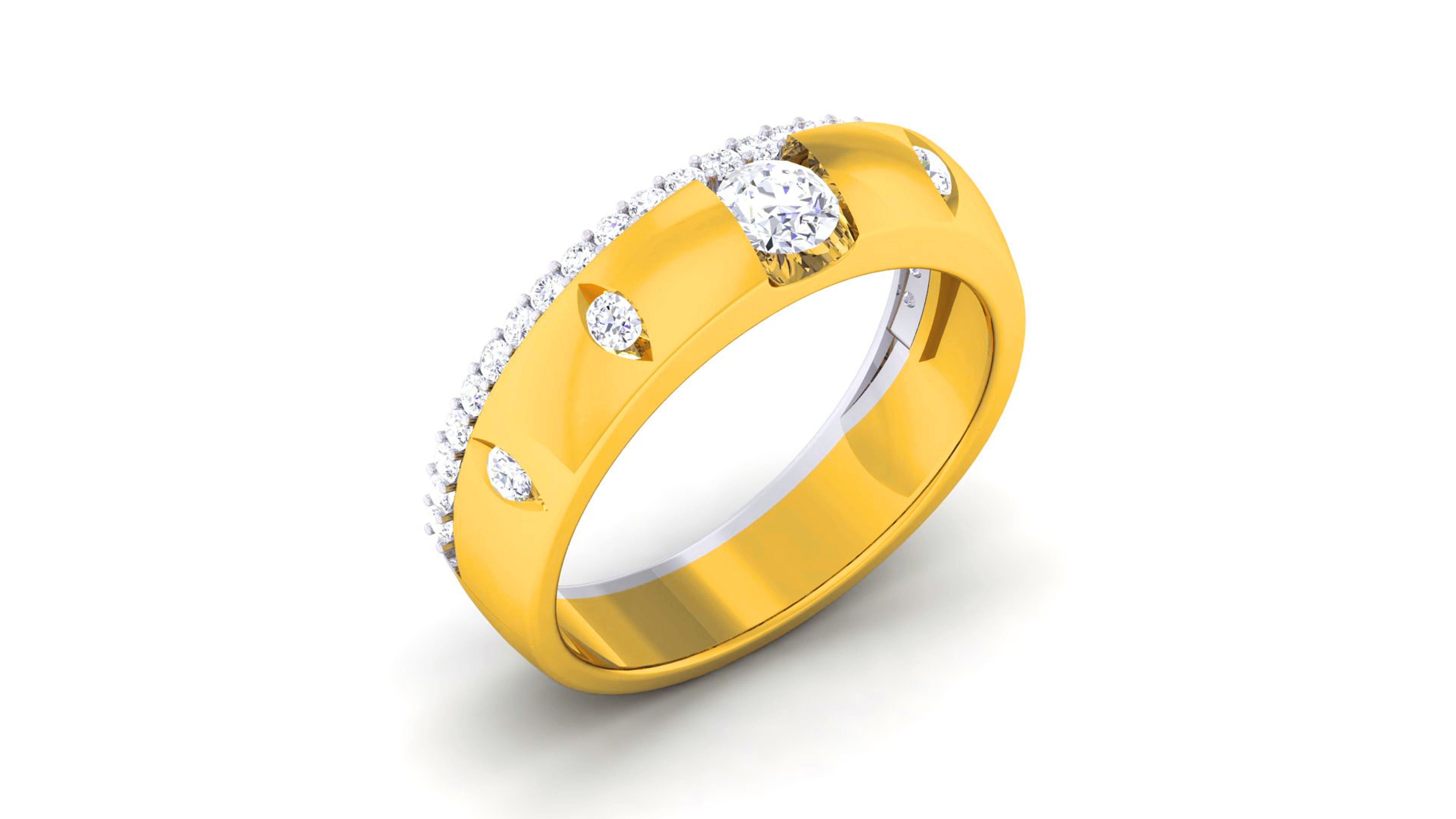 Couple Band Ring 3dm render detail  3D print model_19