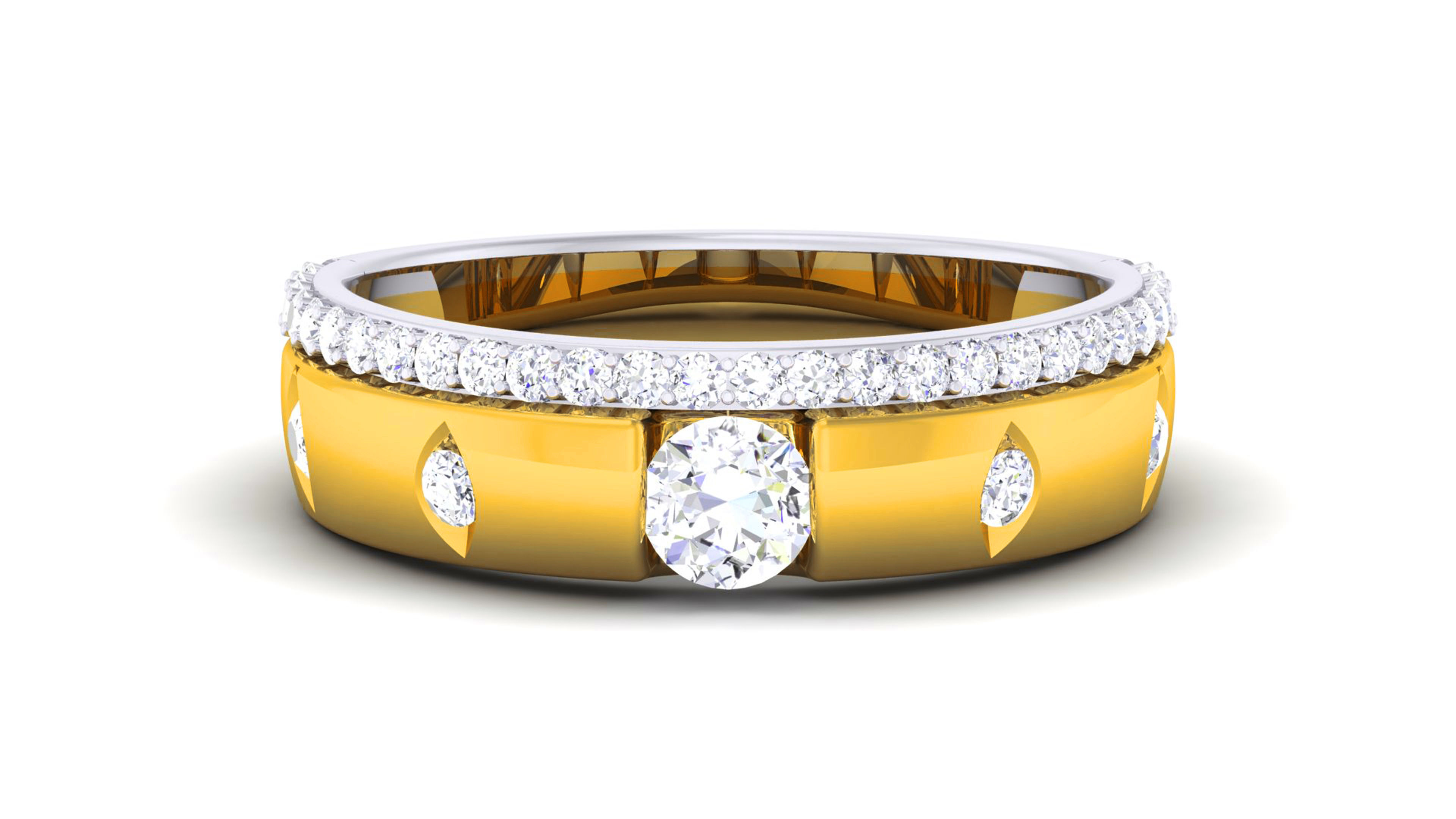 Couple Band Ring 3dm render detail  3D print model_12