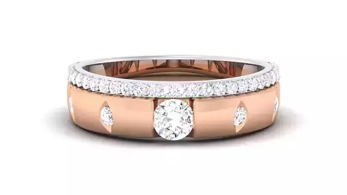 Couple Band Ring 3dm render detail 