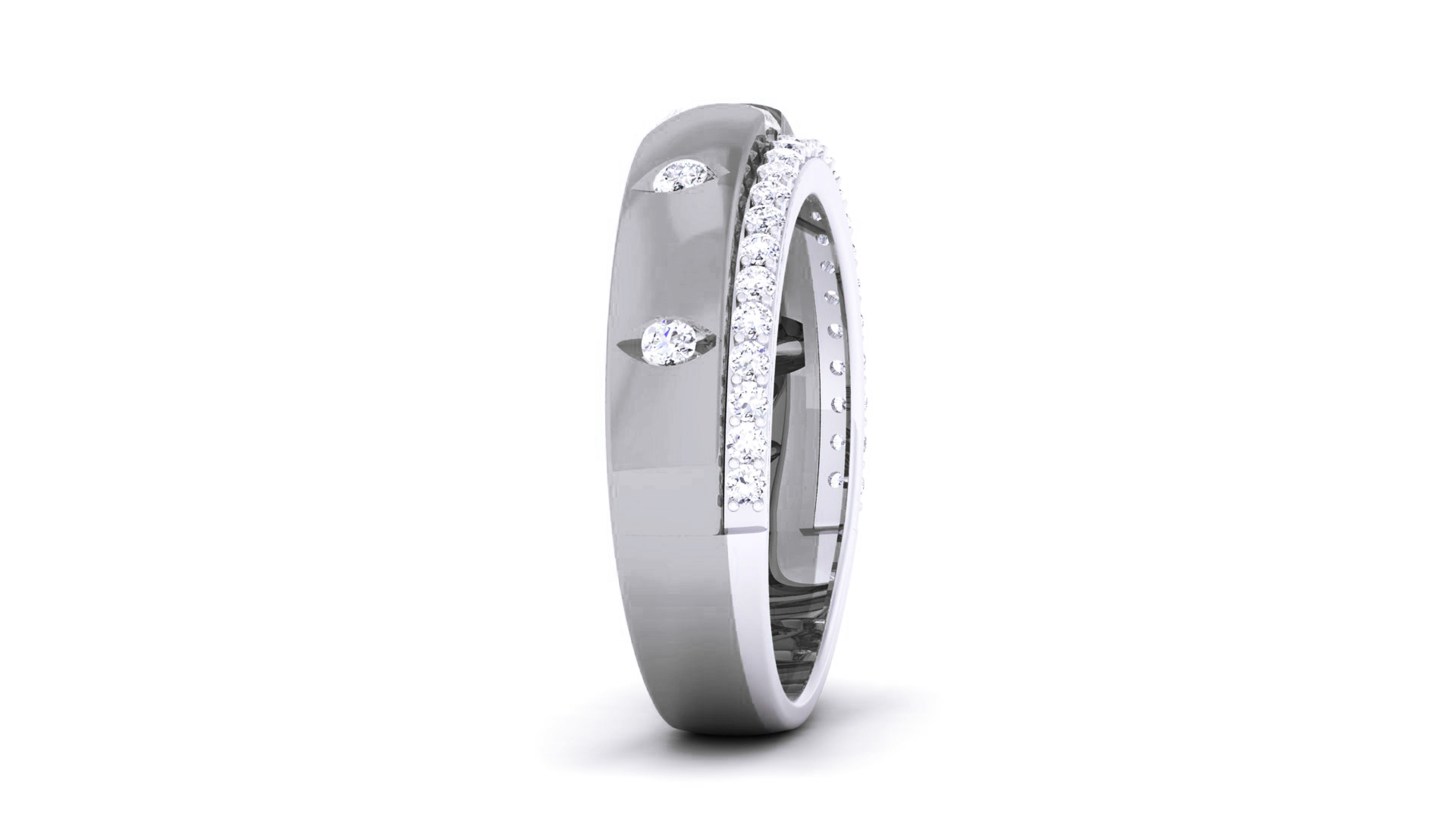 Couple Band Ring 3dm render detail  3D print model_22