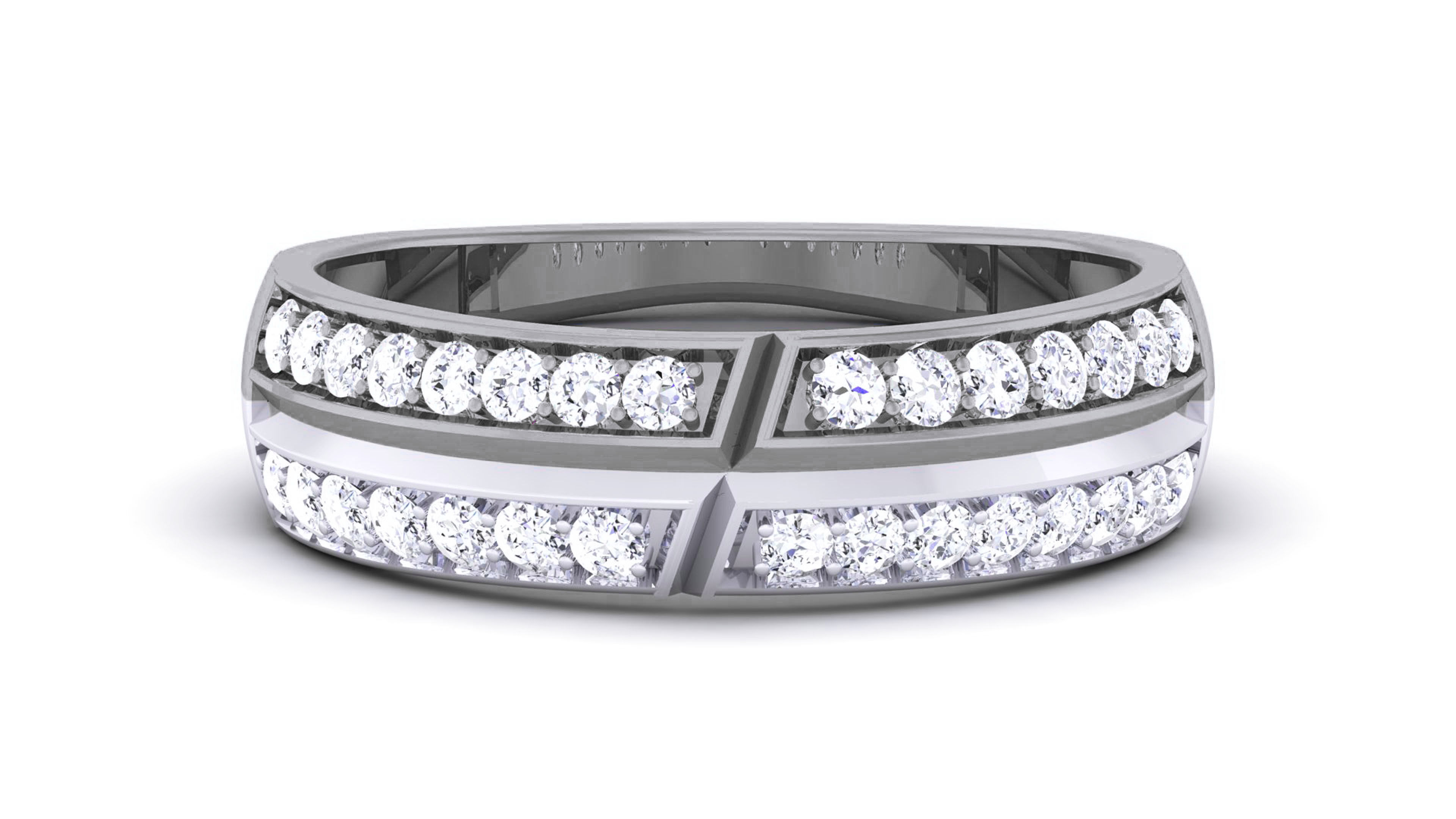 Couple Band Ring 3dm render detail 3D print model_13