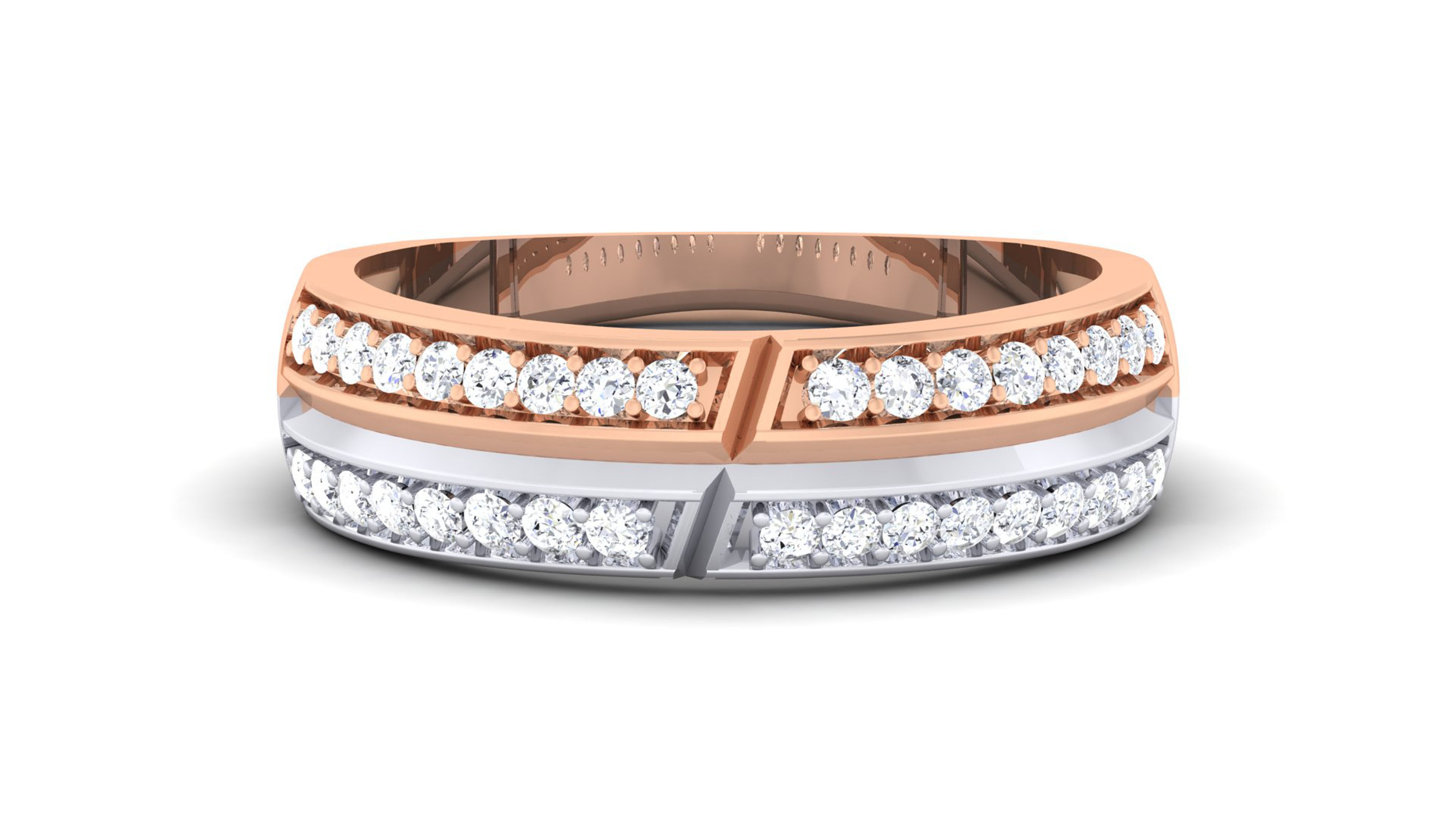 Couple Band Ring 3dm render detail 3D print model_24