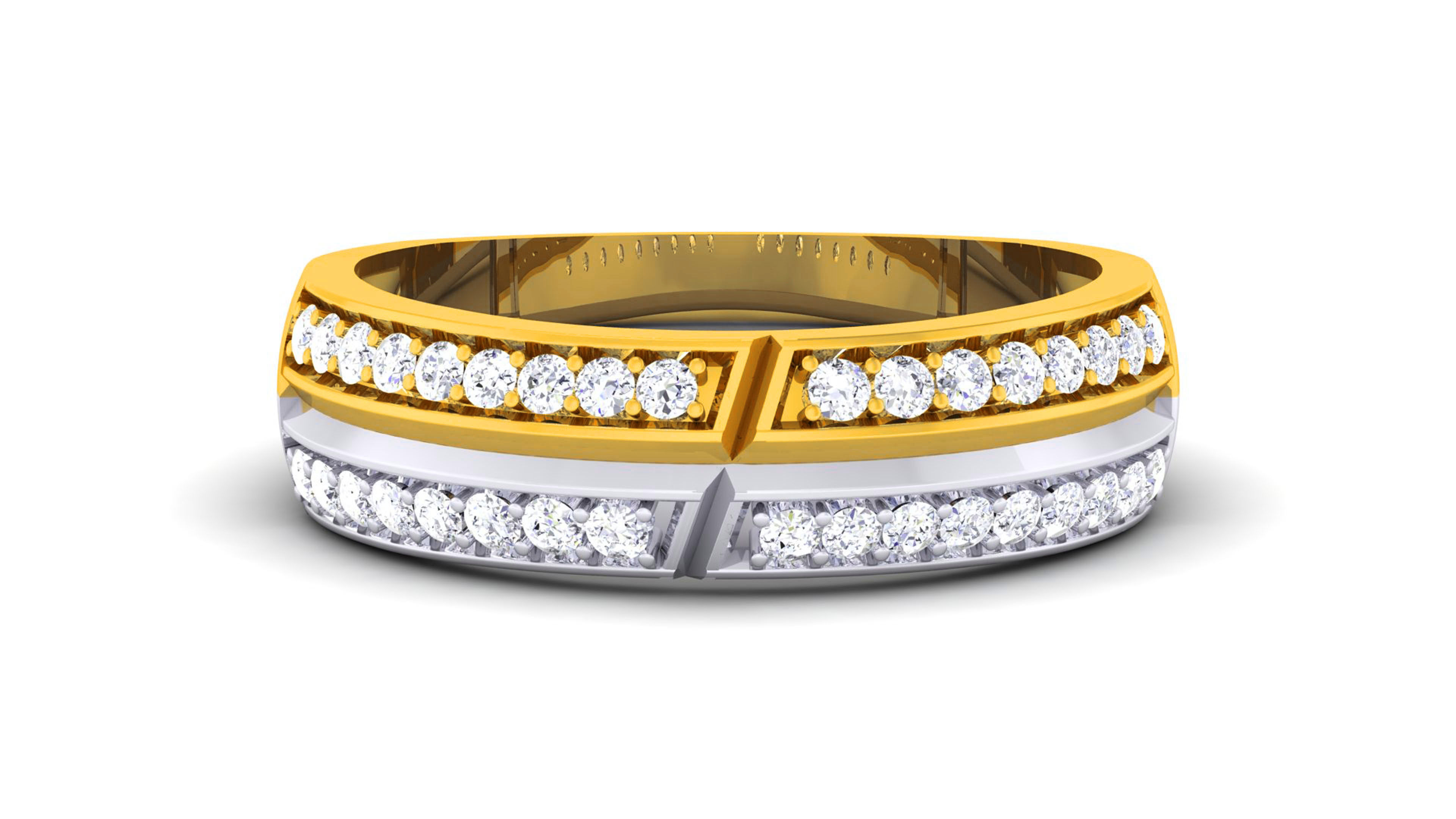 Couple Band Ring 3dm render detail 3D print model_23