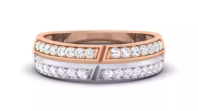 Couple Band Ring 3dm render detail 