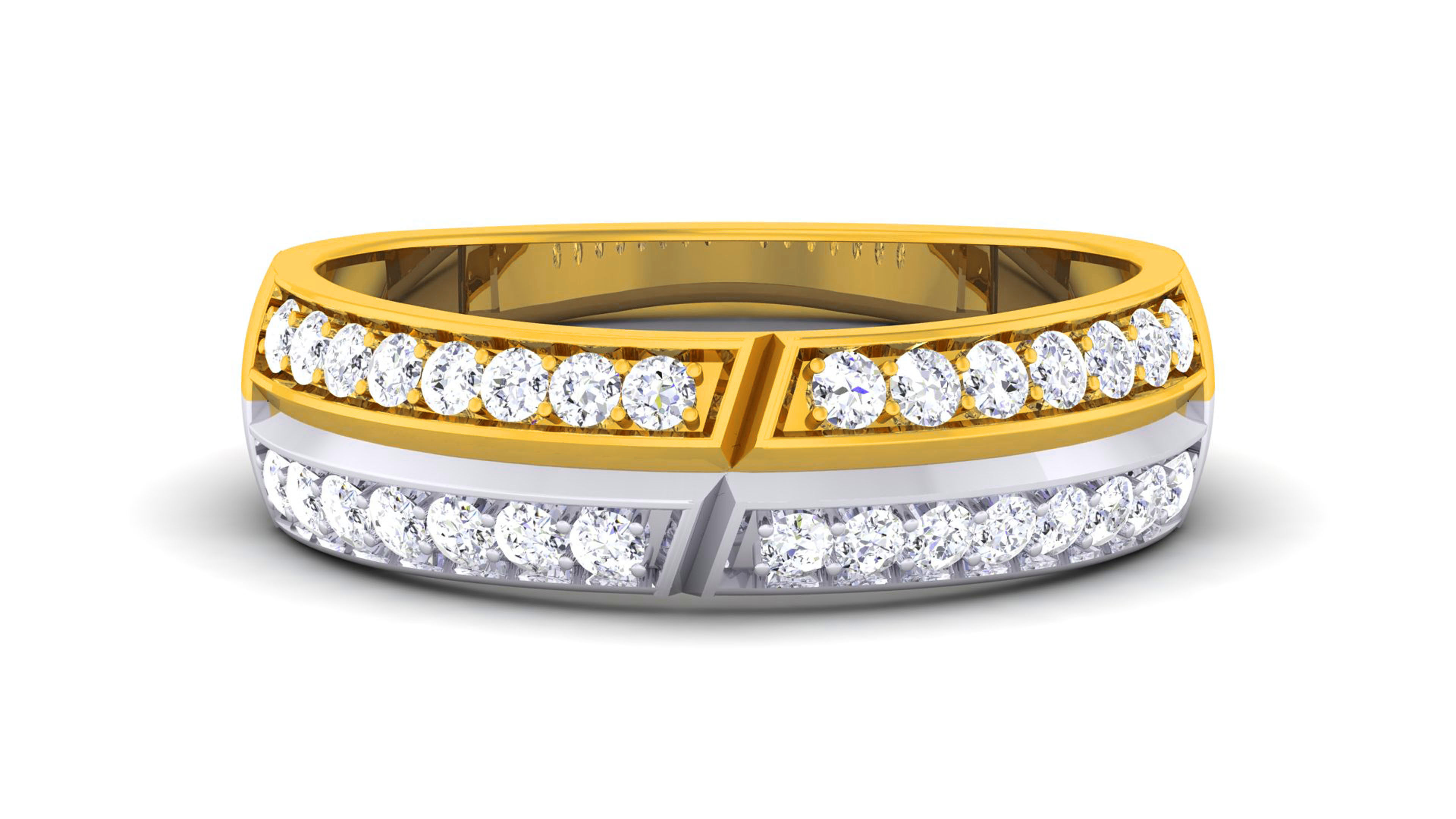 Couple Band Ring 3dm render detail 3D print model_12