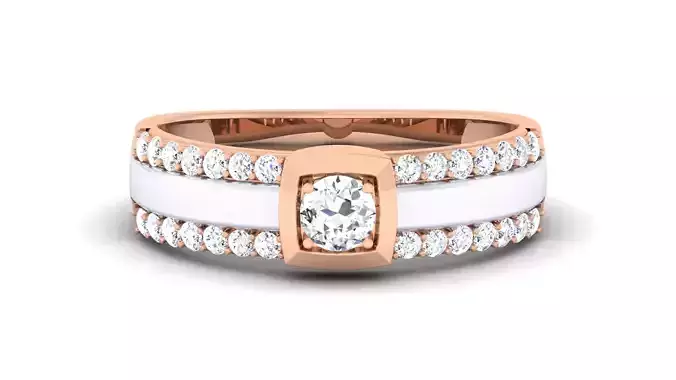 Couple Band Ring 3dm render detail 