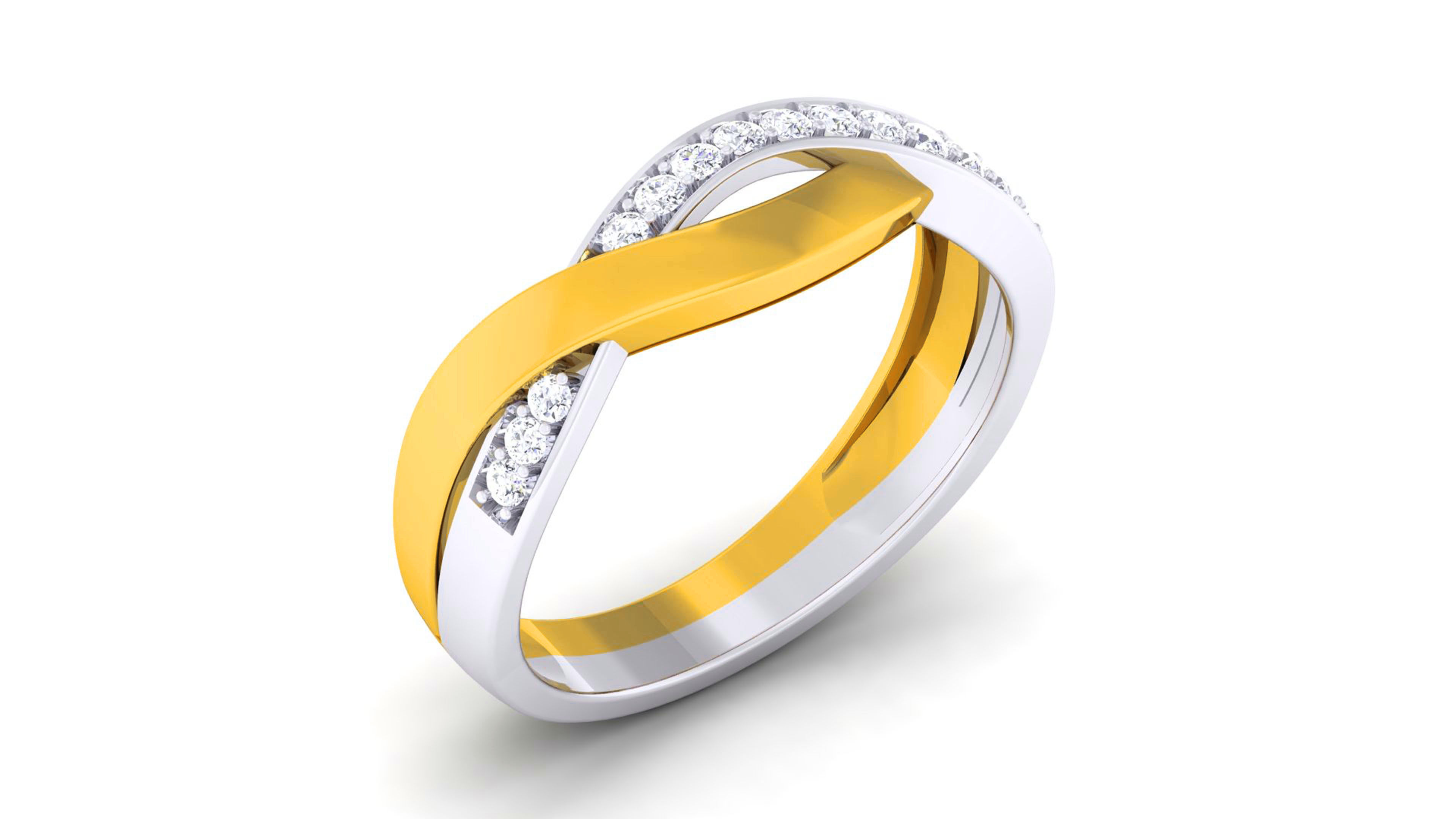 Couple Band Ring 3dm render detail 3D print model_18