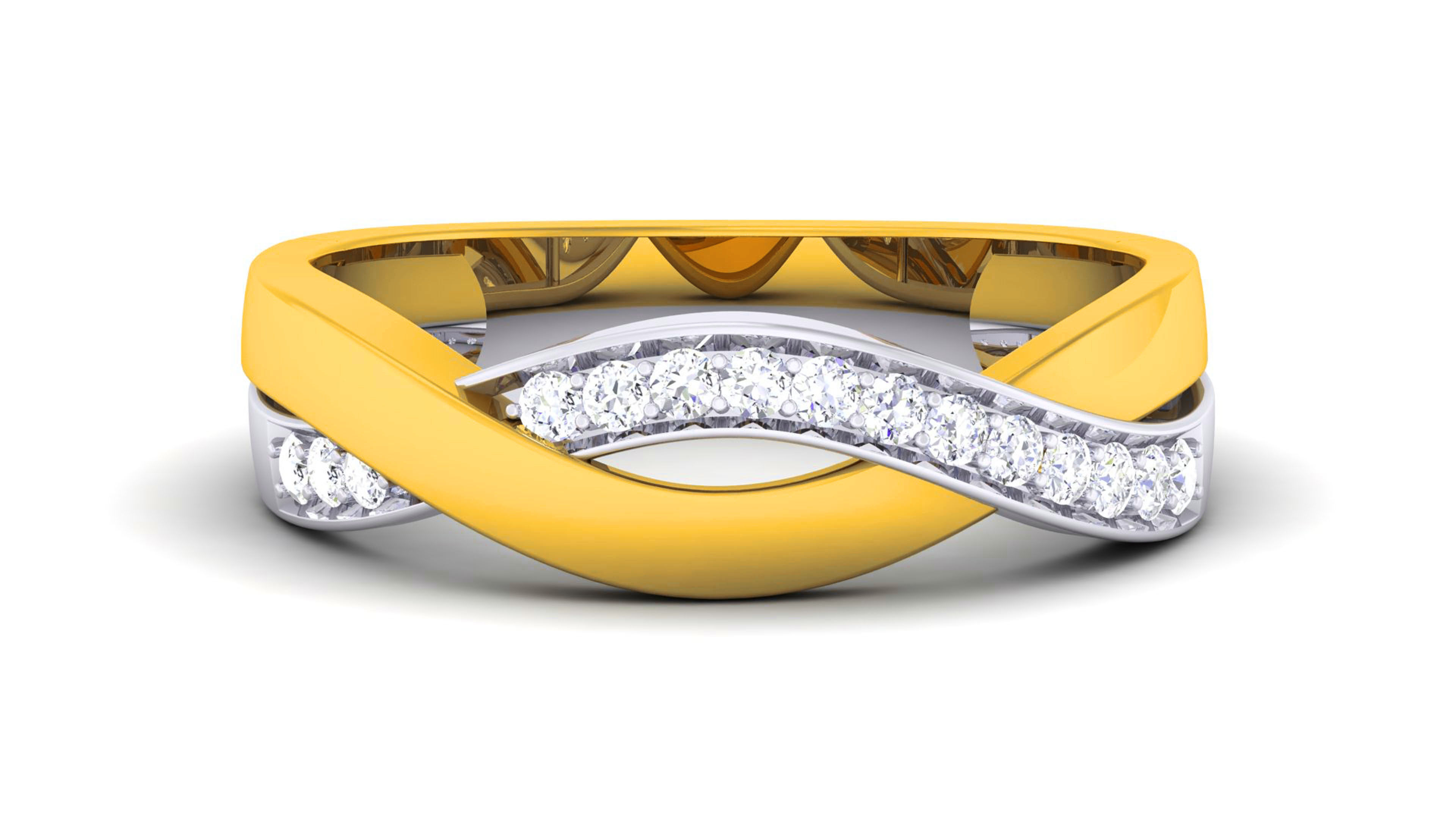 Couple Band Ring 3dm render detail 3D print model_12