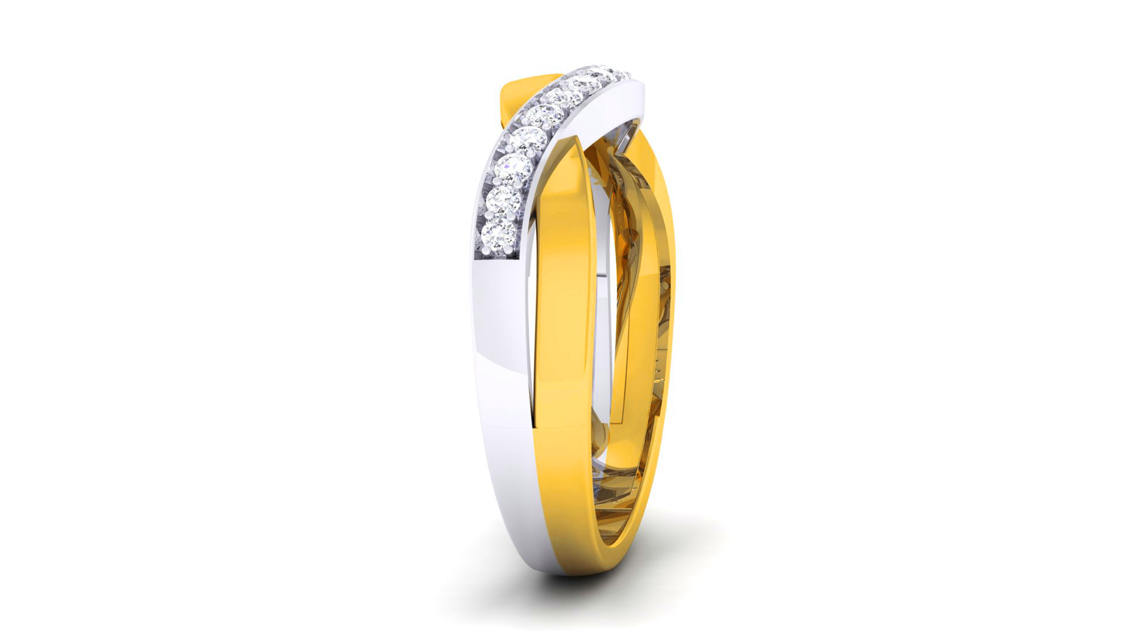 Couple Band Ring 3dm render detail 3D print model_22