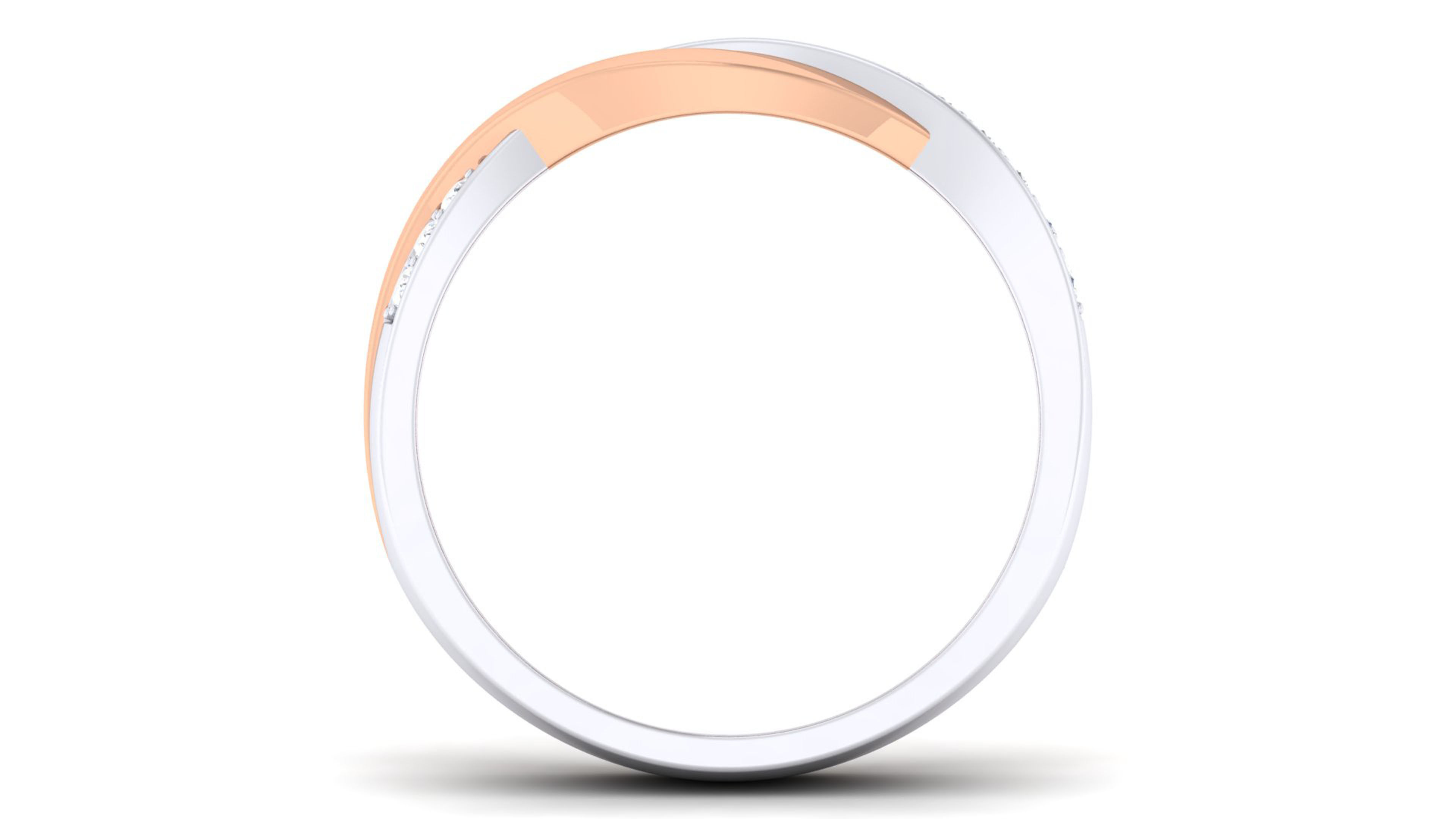 Couple Band Ring 3dm render detail 3D print model_3