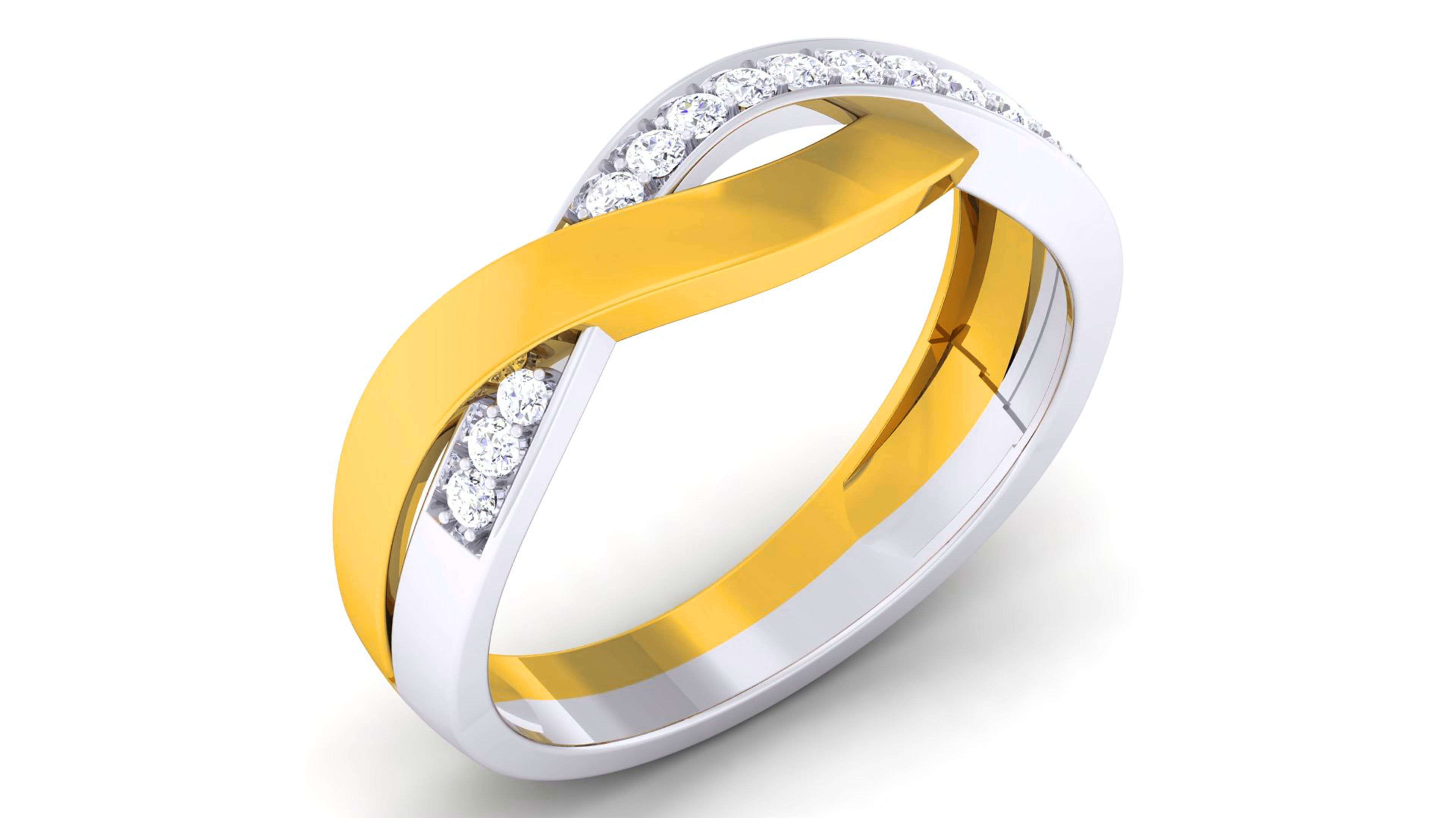 Couple Band Ring 3dm render detail 3D print model_6