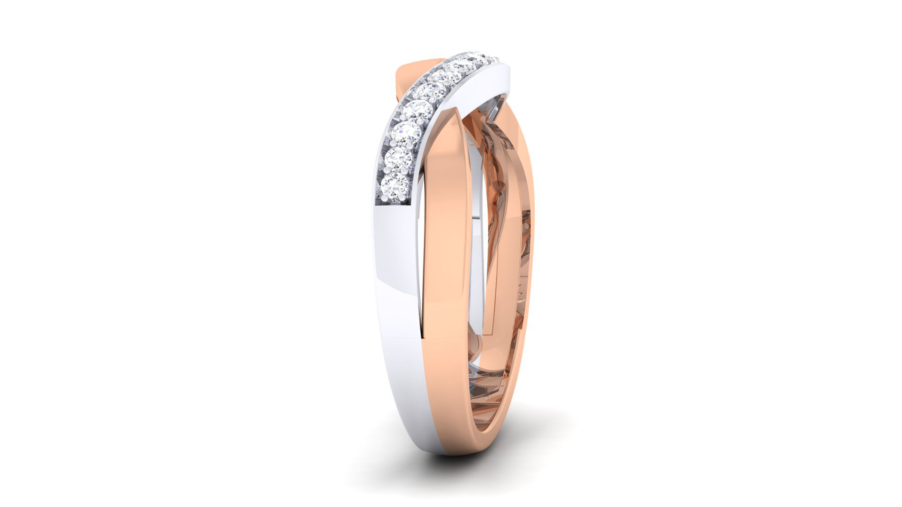 Couple Band Ring 3dm render detail 3D print model_20
