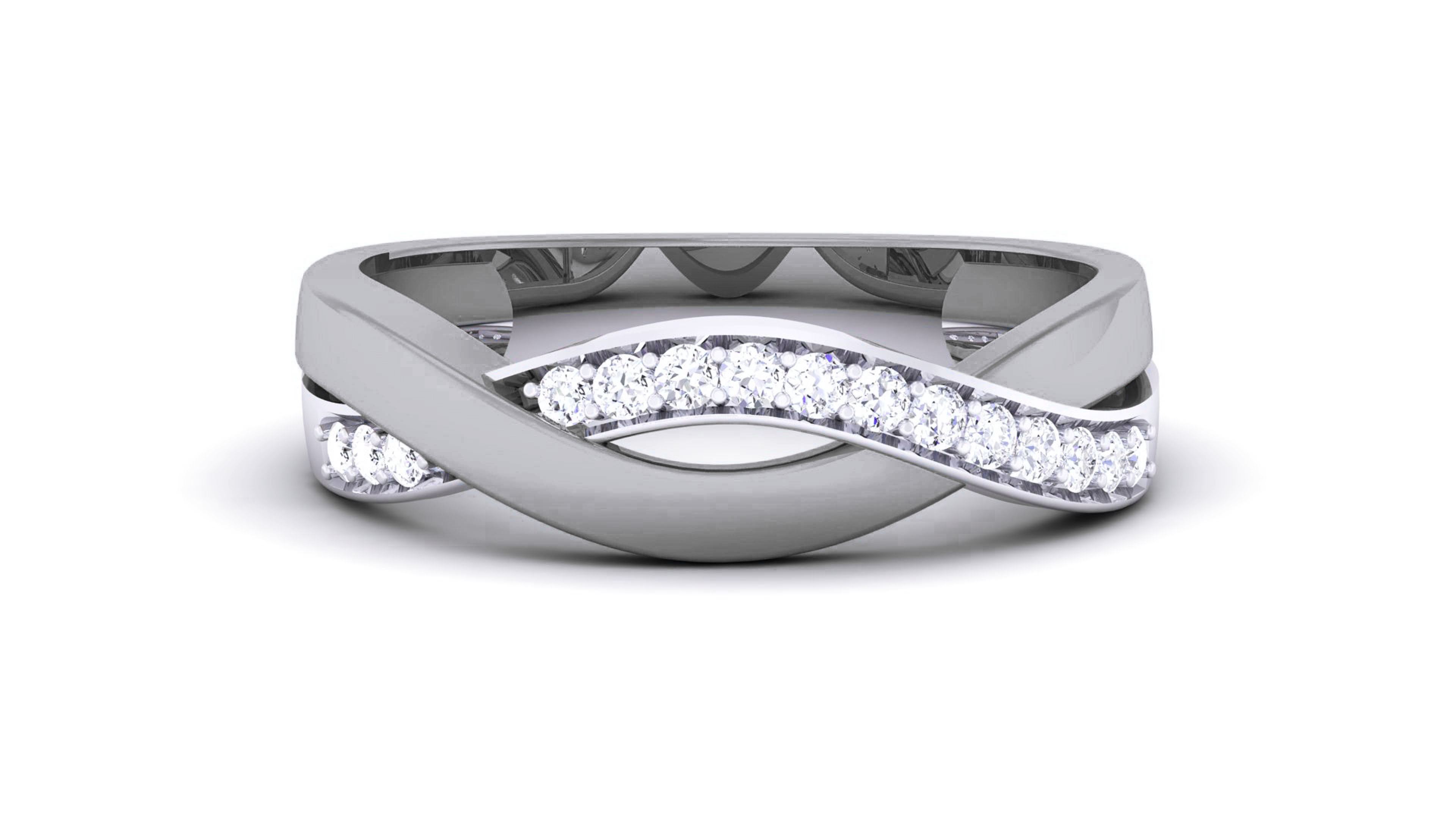 Couple Band Ring 3dm render detail 3D print model_25