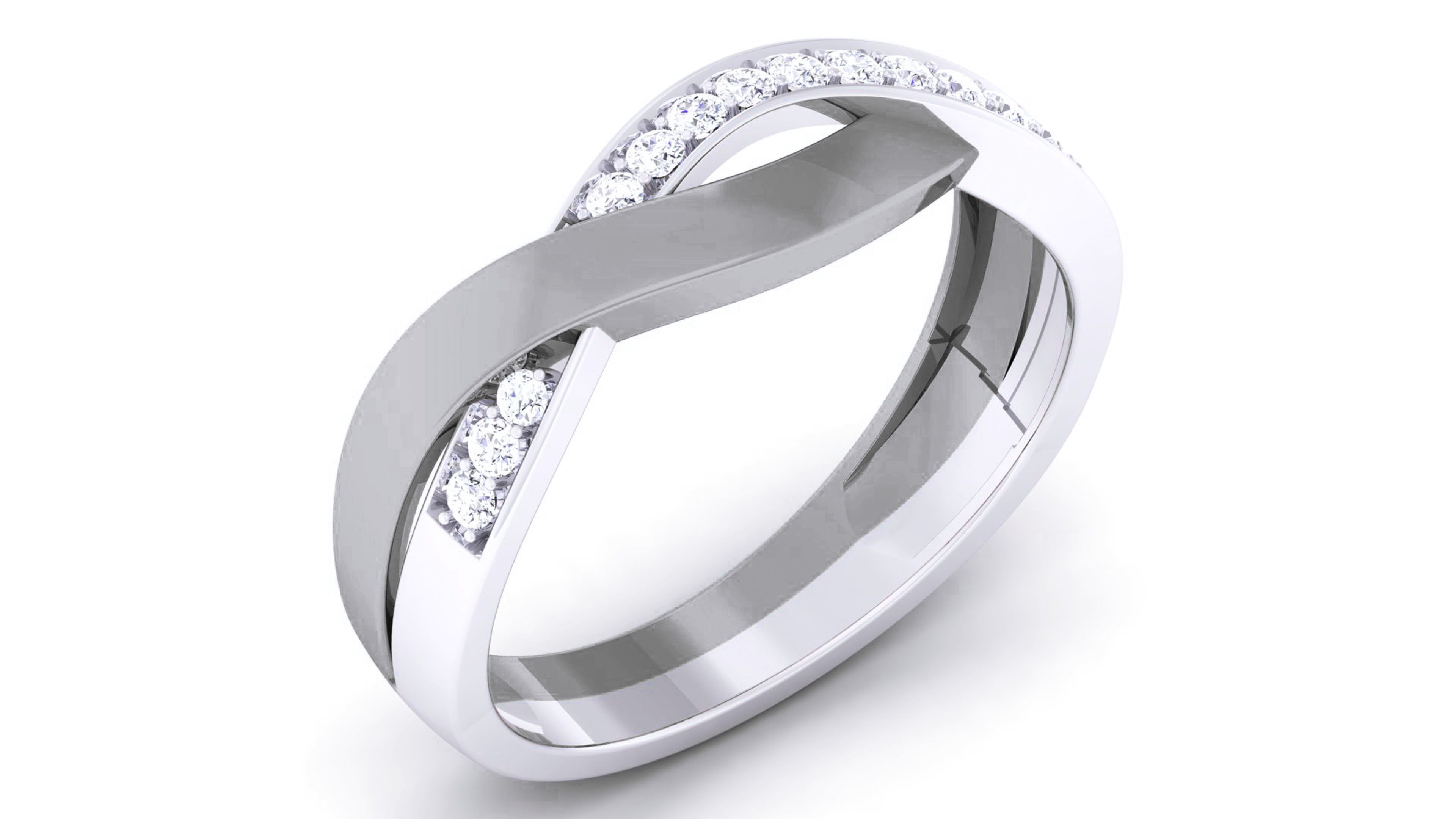 Couple Band Ring 3dm render detail 3D print model_8