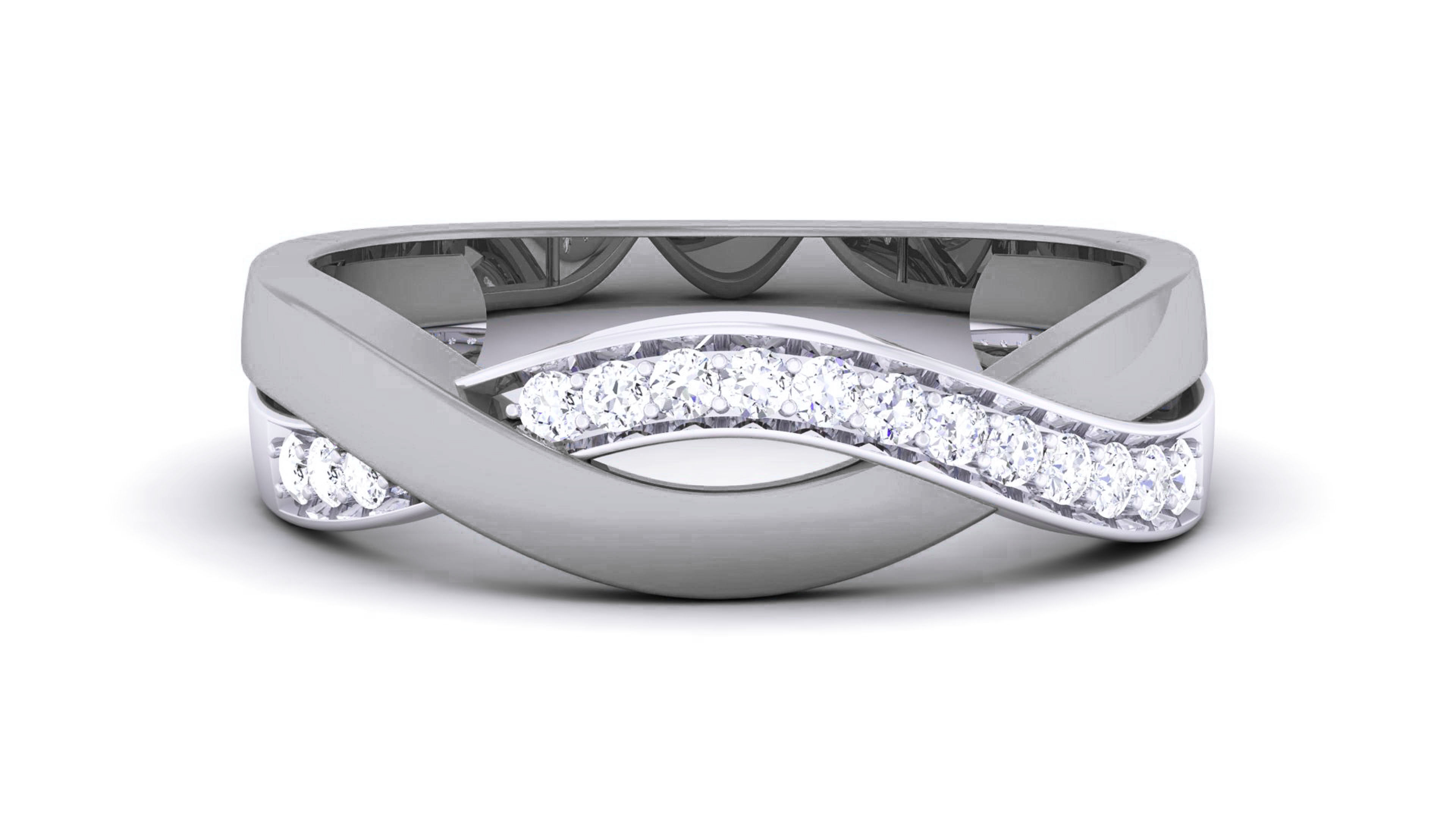 Couple Band Ring 3dm render detail 3D print model_13