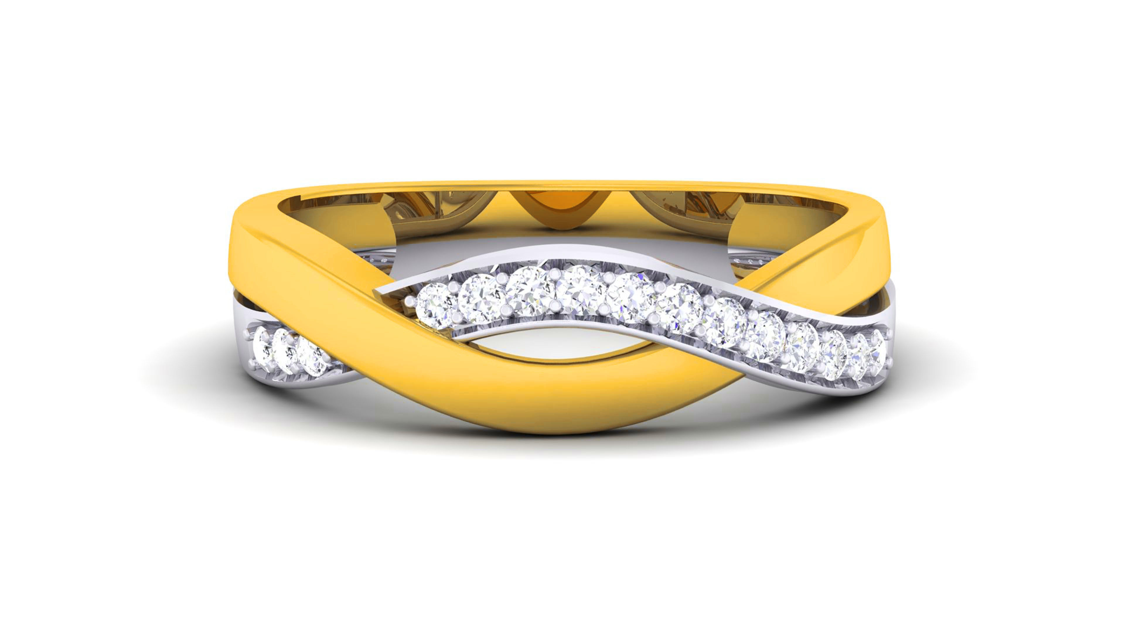 Couple Band Ring 3dm render detail 3D print model_24