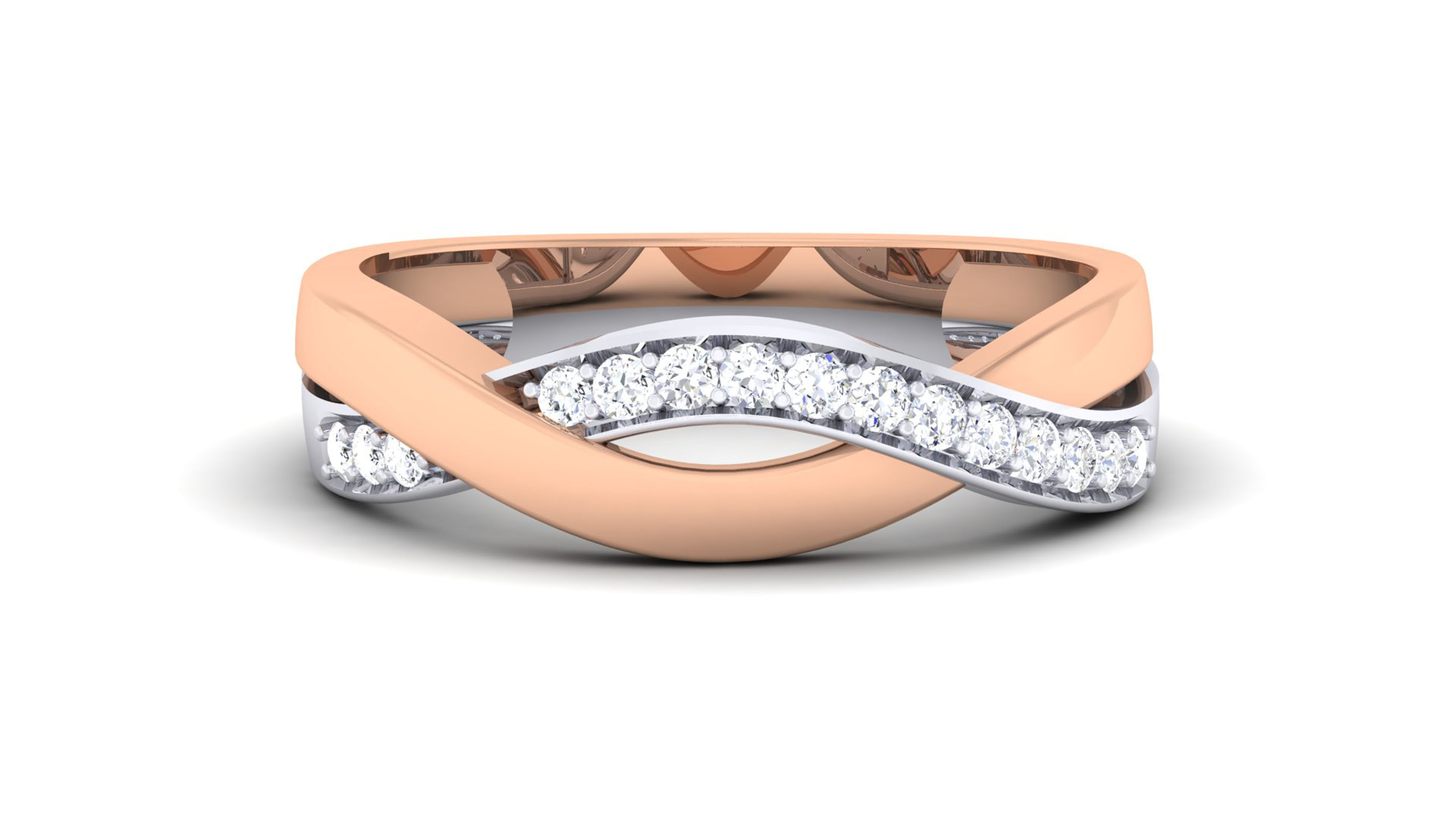 Couple Band Ring 3dm render detail 3D print model_23