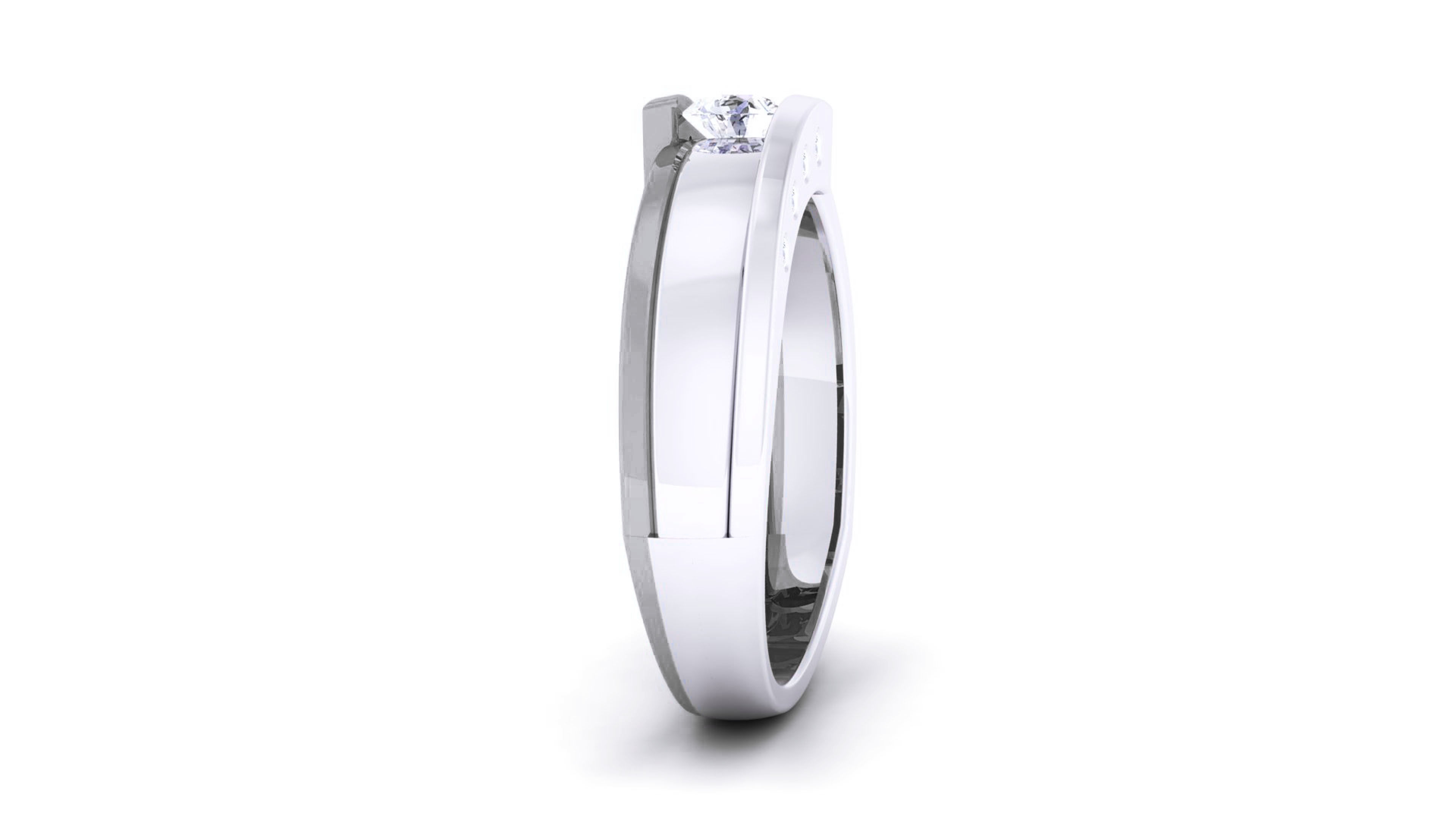 Couple Band Ring 3dm render detail 3D print model_22