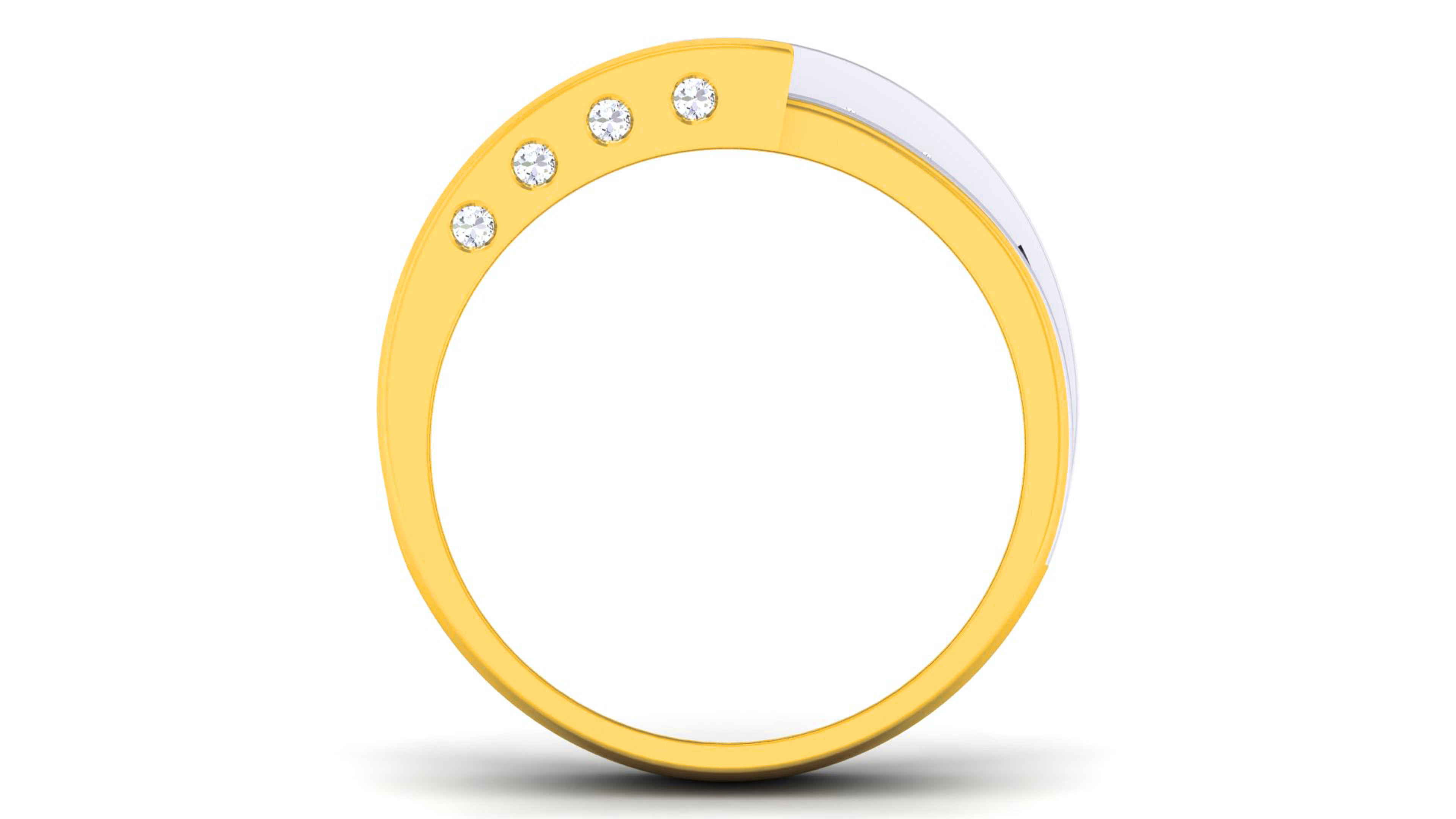 Couple Band Ring 3dm render detail 3D print model_4