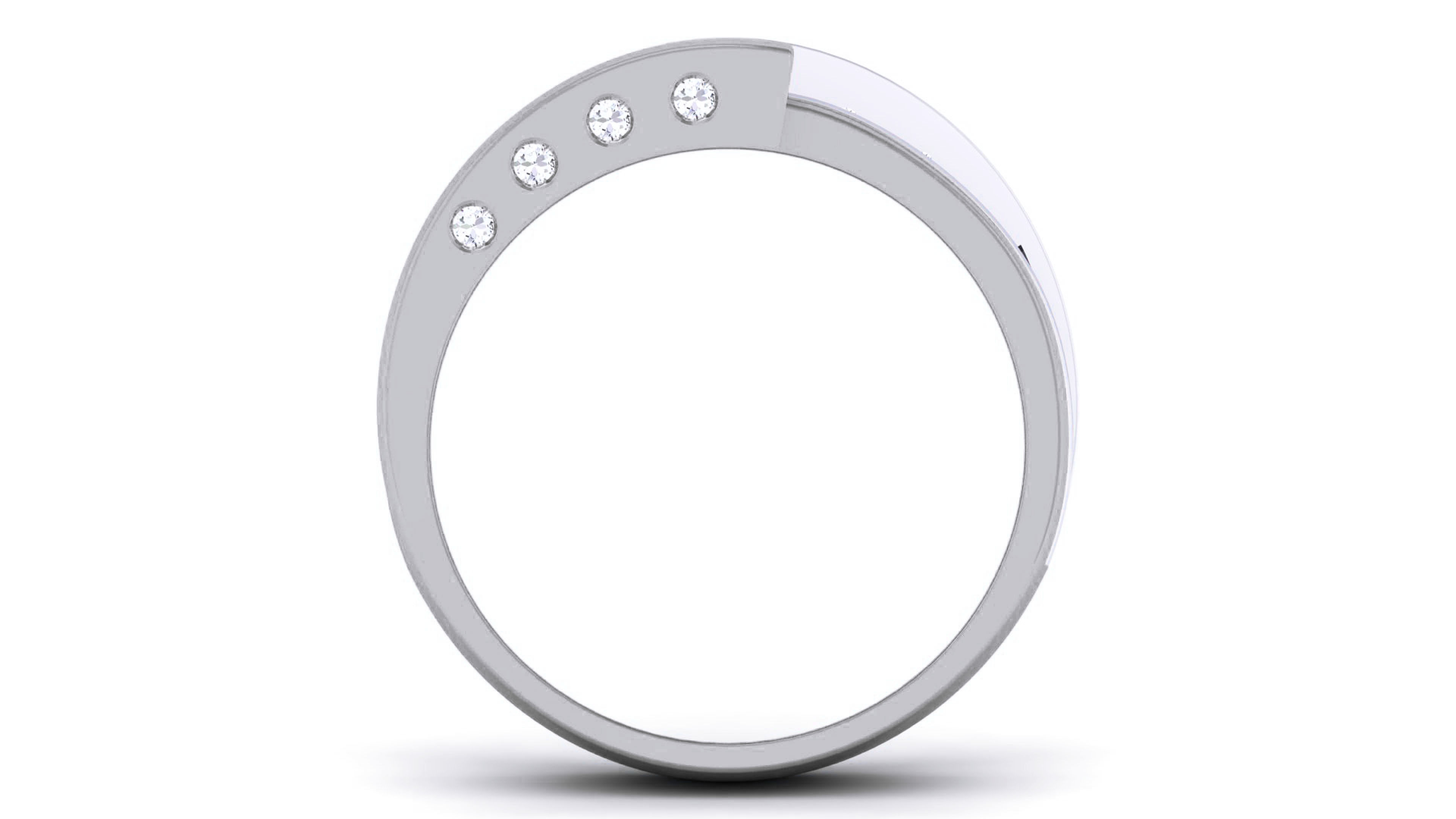 Couple Band Ring 3dm render detail 3D print model_5