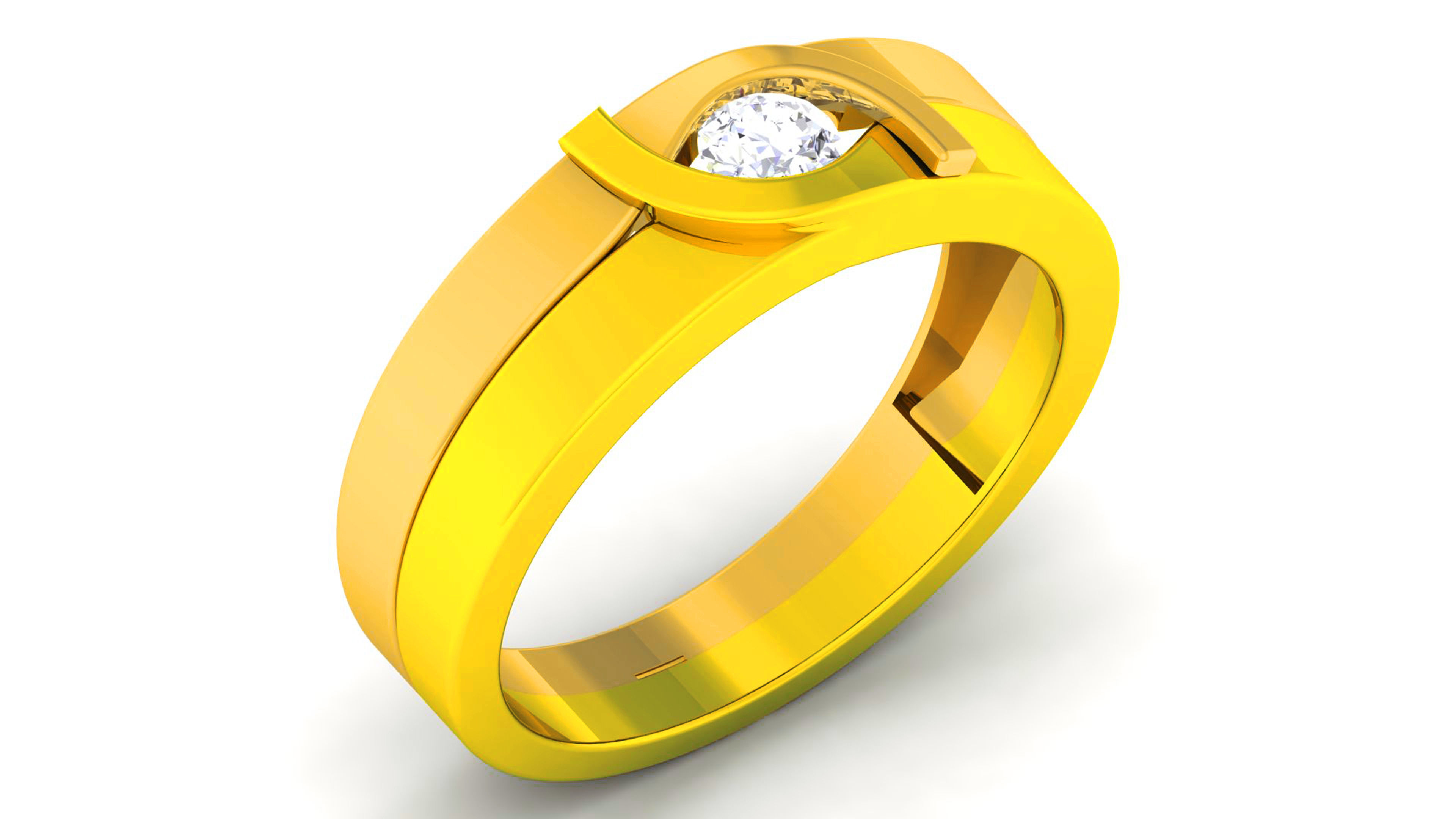 Couple Band Ring 3dm render detail  3D print model_7