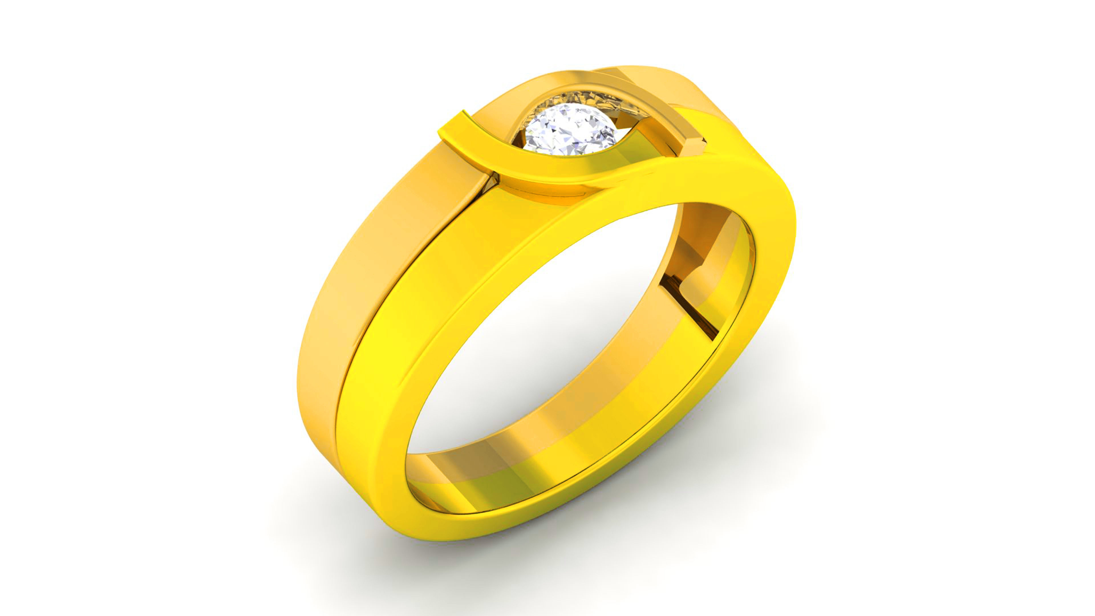 Couple Band Ring 3dm render detail  3D print model_18