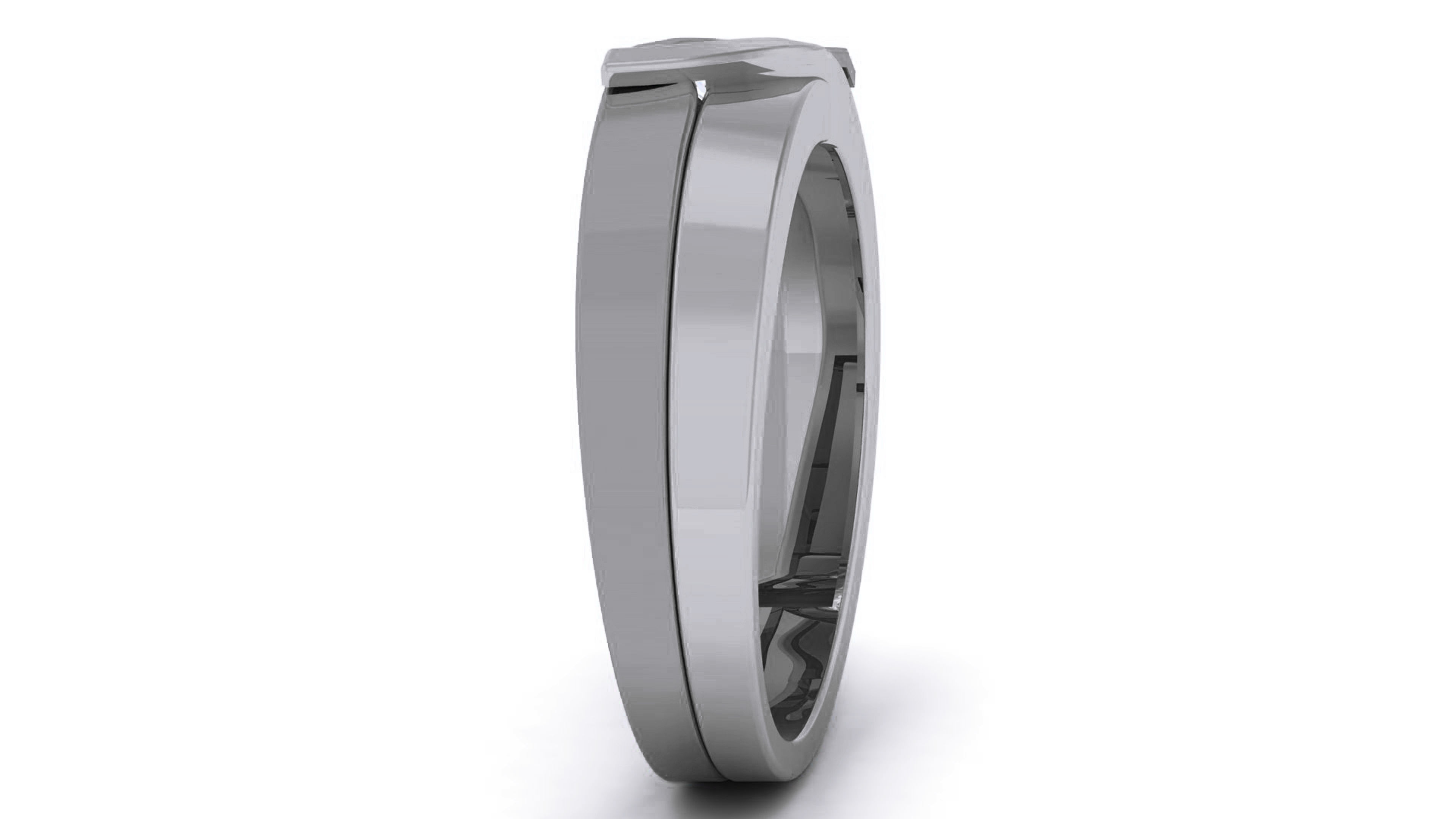 Couple Band Ring 3dm render detail  3D print model_11