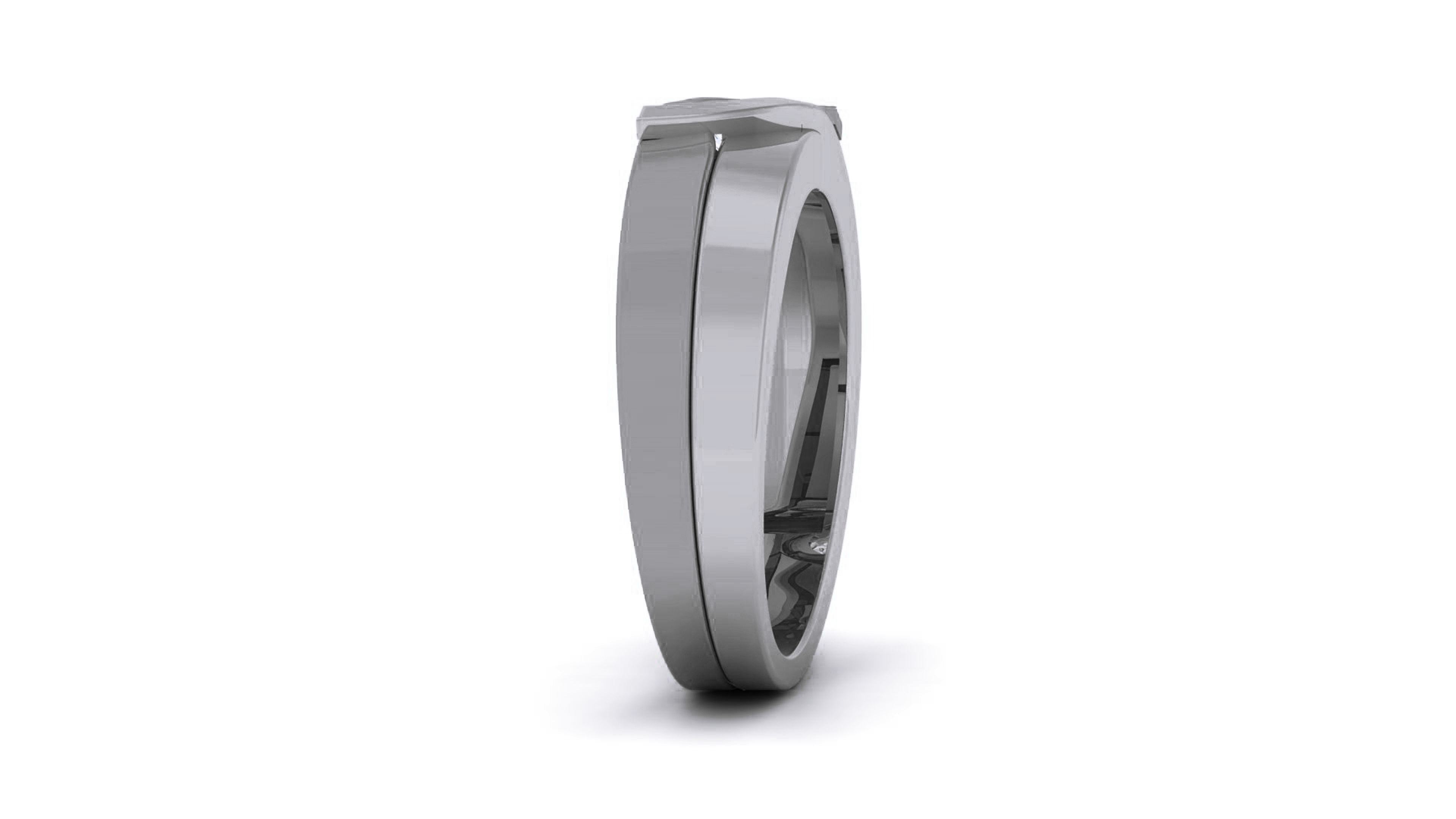 Couple Band Ring 3dm render detail  3D print model_22