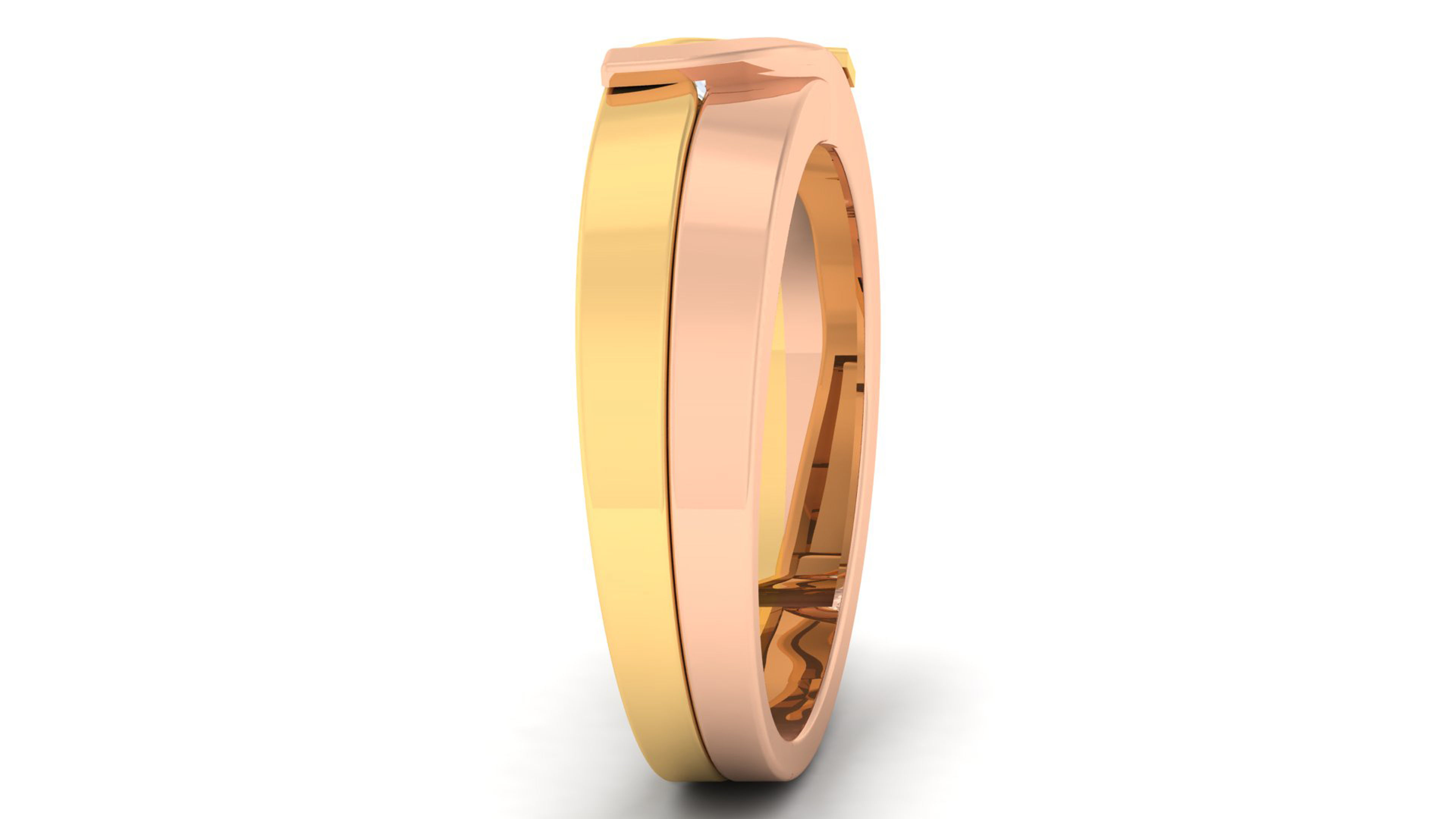 Couple Band Ring 3dm render detail  3D print model_10
