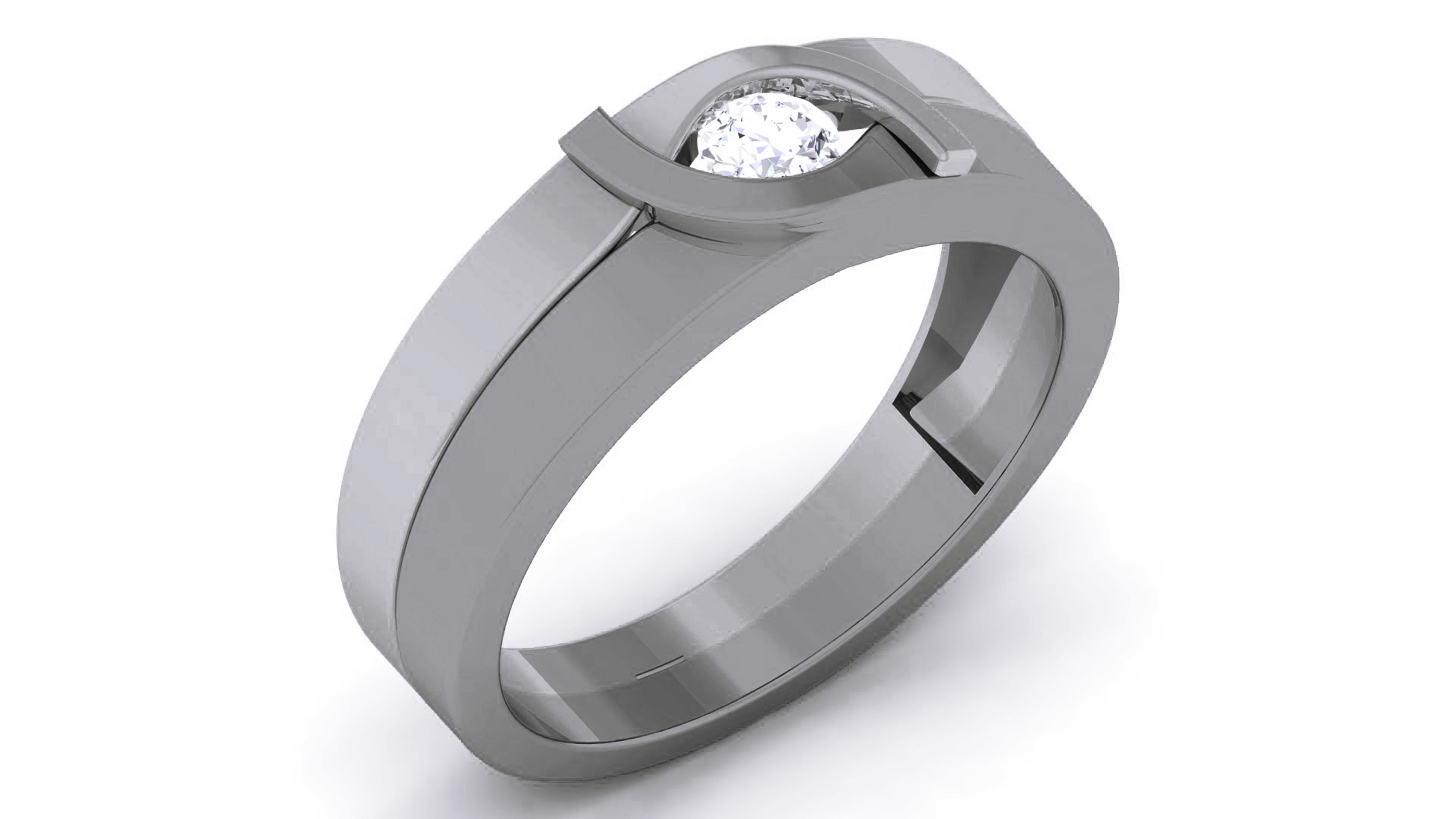 Couple Band Ring 3dm render detail  3D print model_8