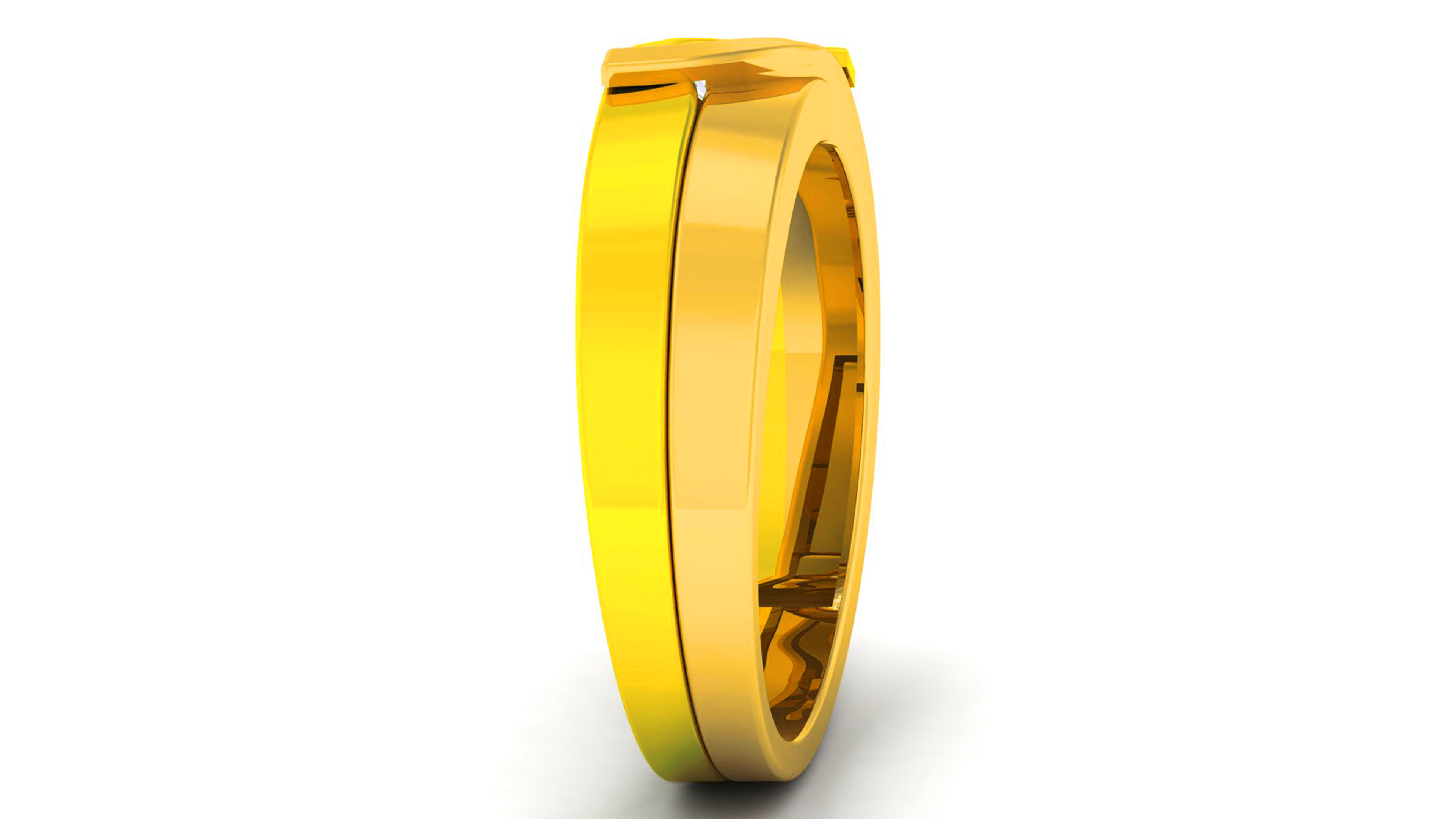 Couple Band Ring 3dm render detail  3D print model_9