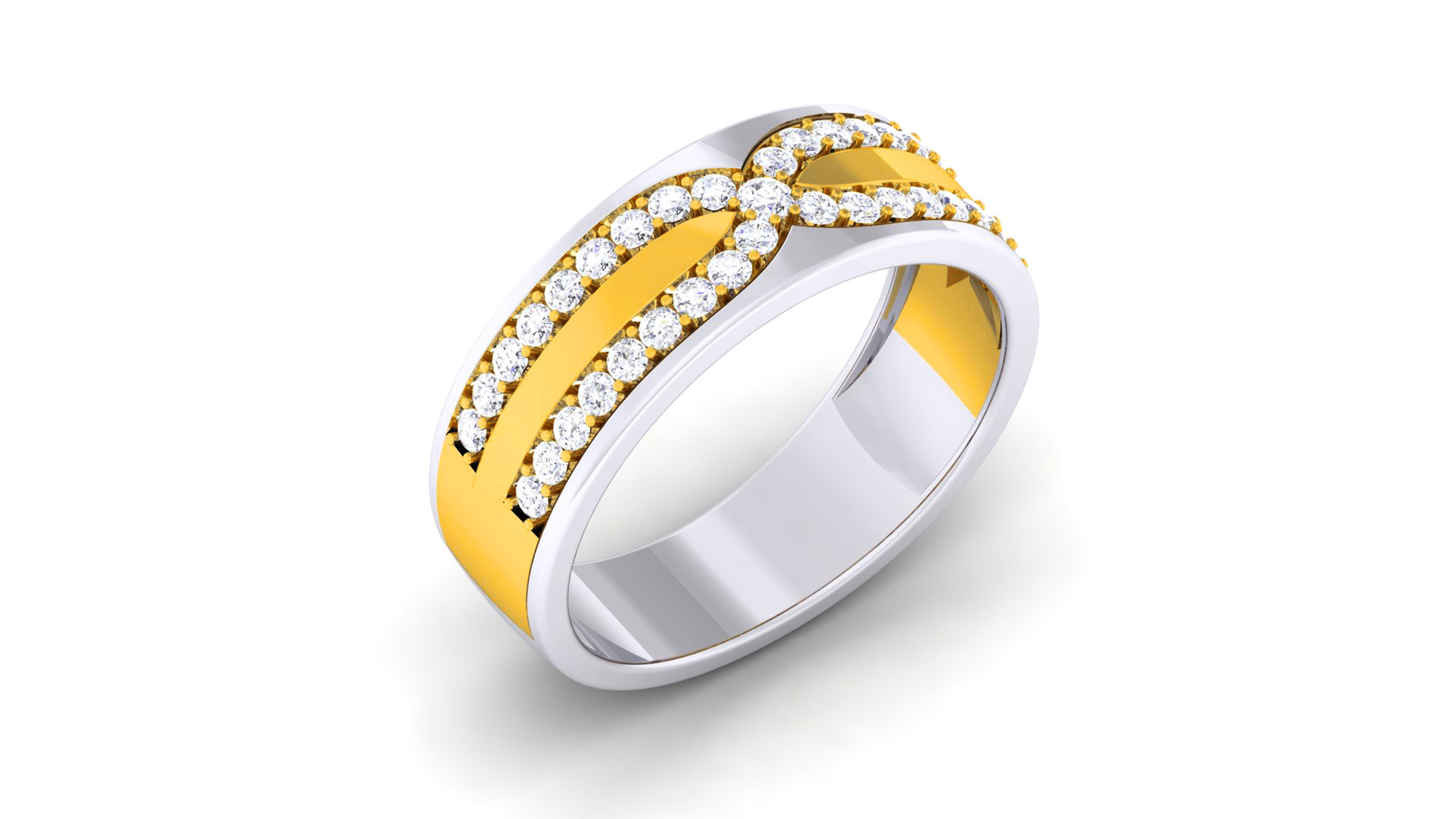 Couple Band Ring 3dm render detail  3D print model_18