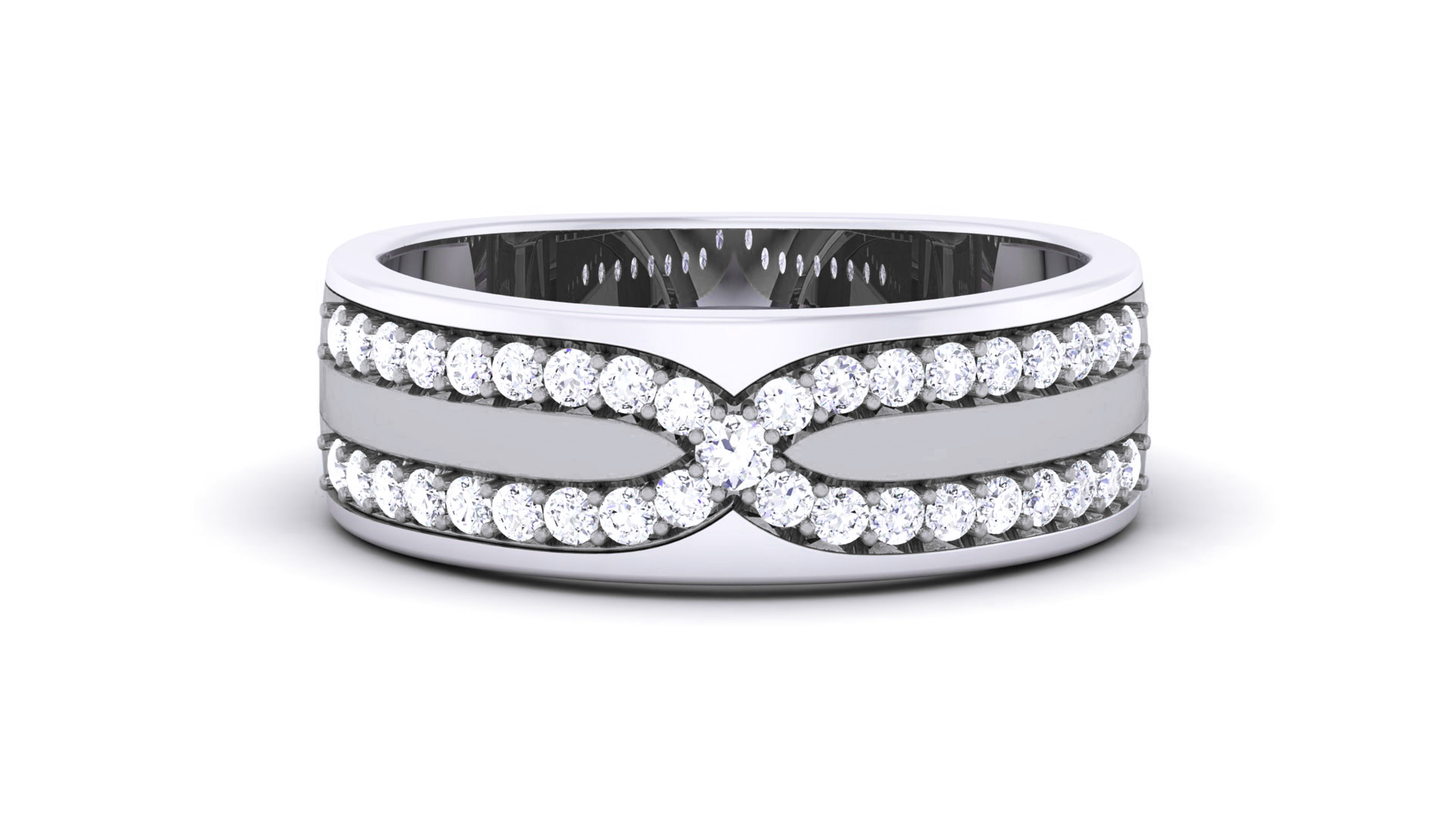 Couple Band Ring 3dm render detail  3D print model_25