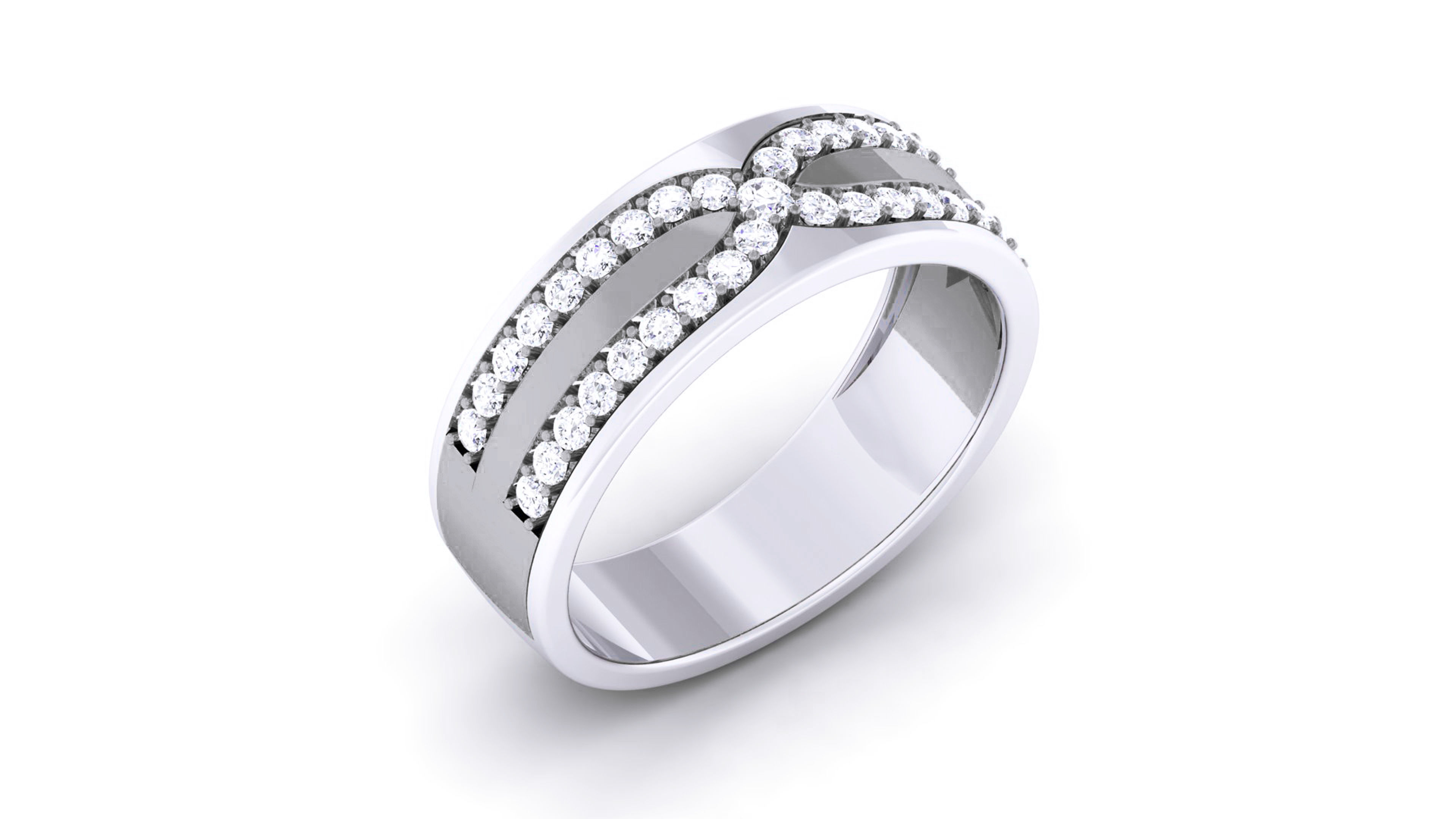 Couple Band Ring 3dm render detail  3D print model_19