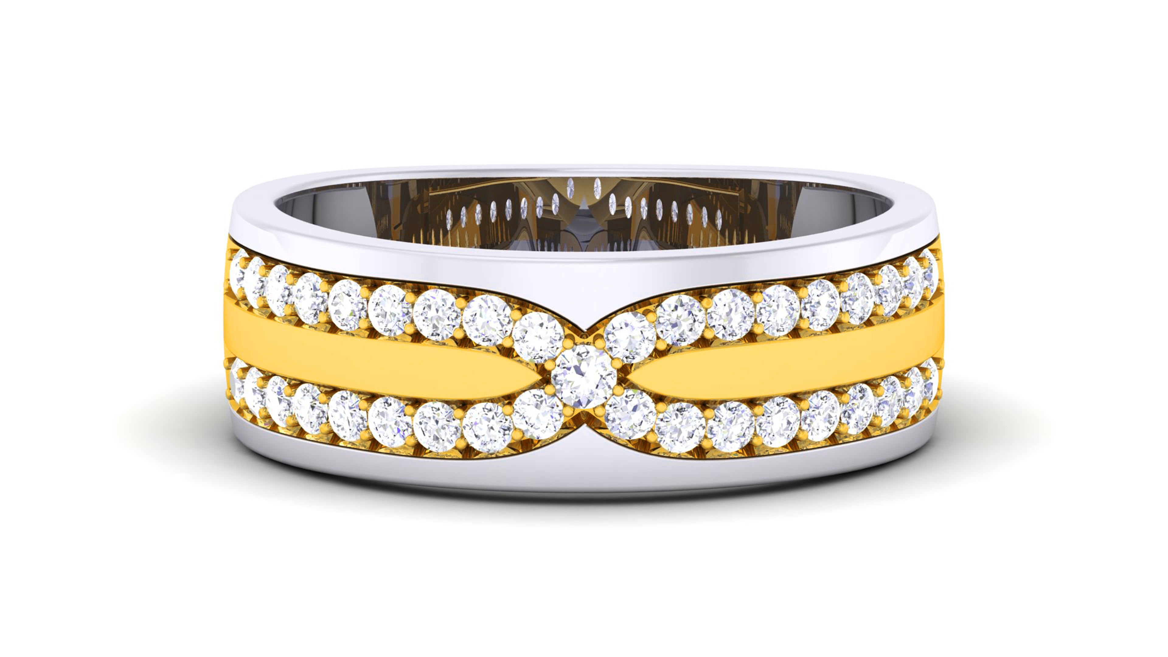 Couple Band Ring 3dm render detail  3D print model_12