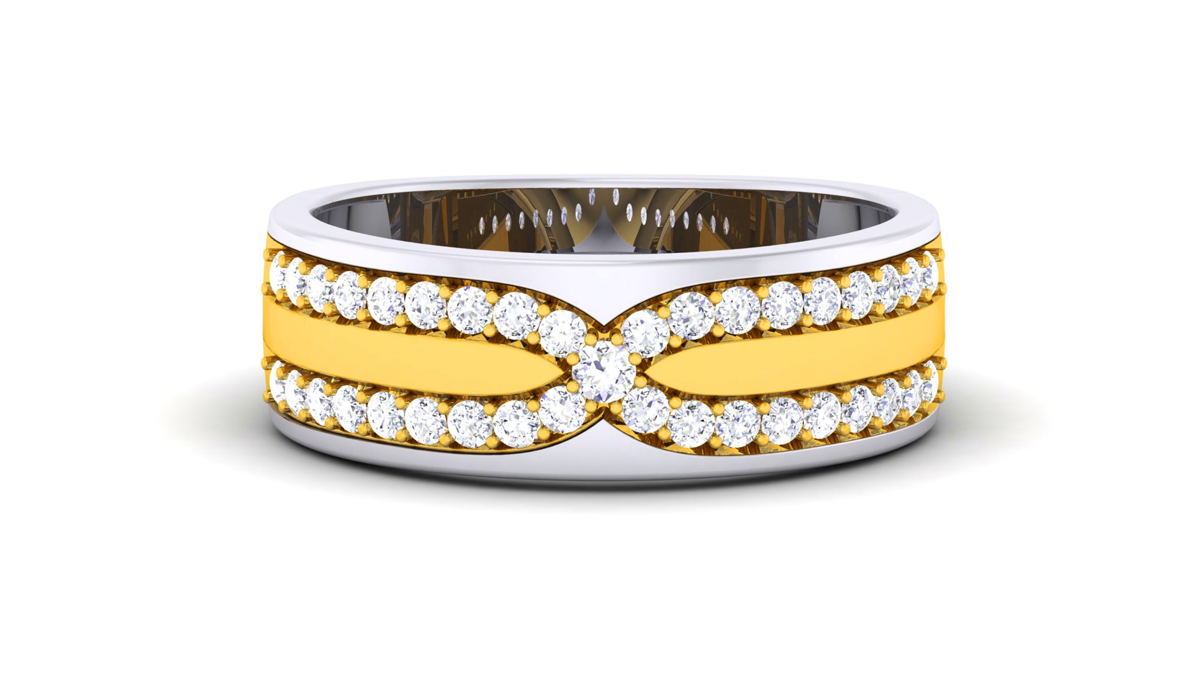 Couple Band Ring 3dm render detail  3D print model_24