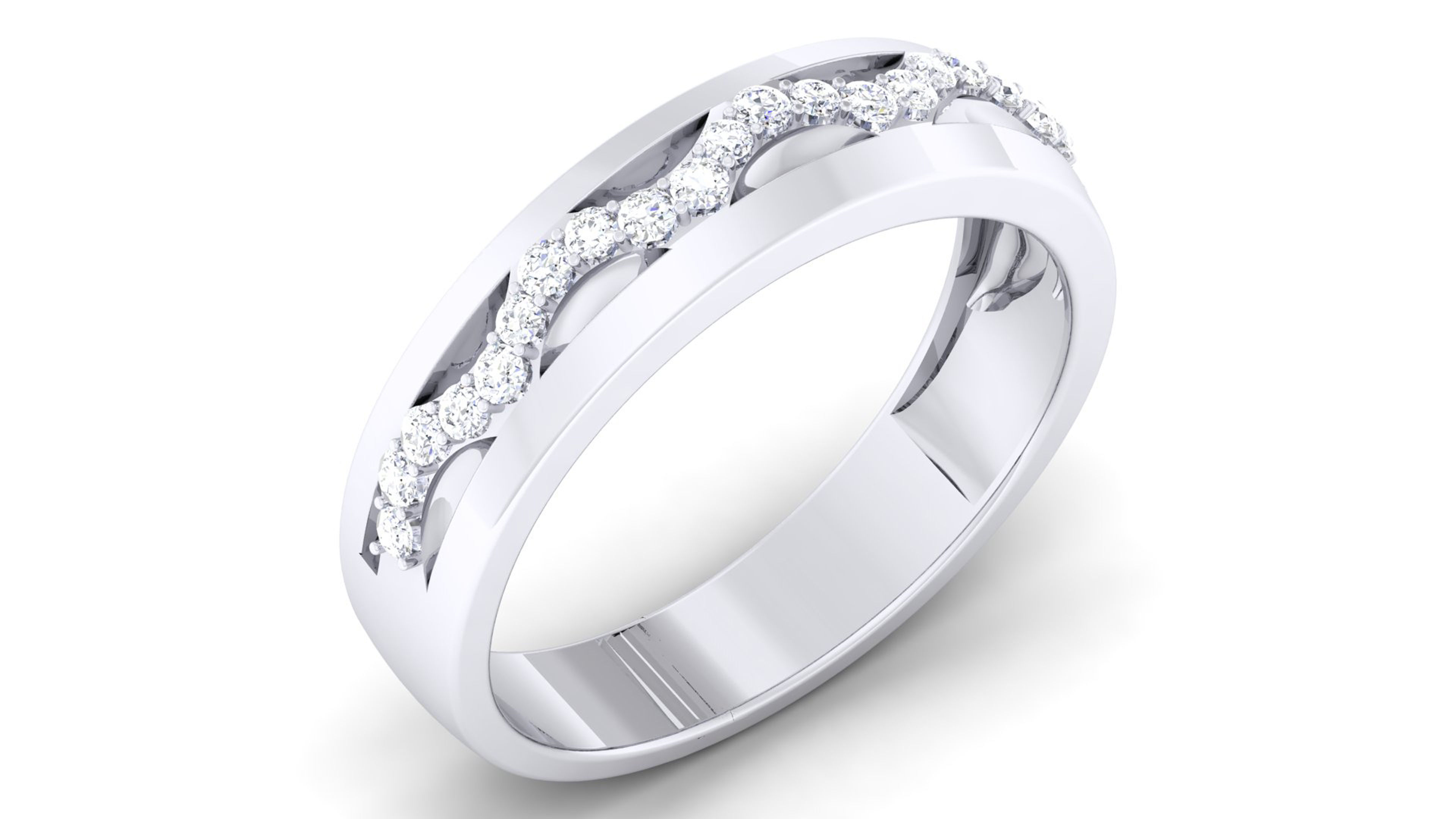 Couple Band Ring 3dm render detail  3D print model_4