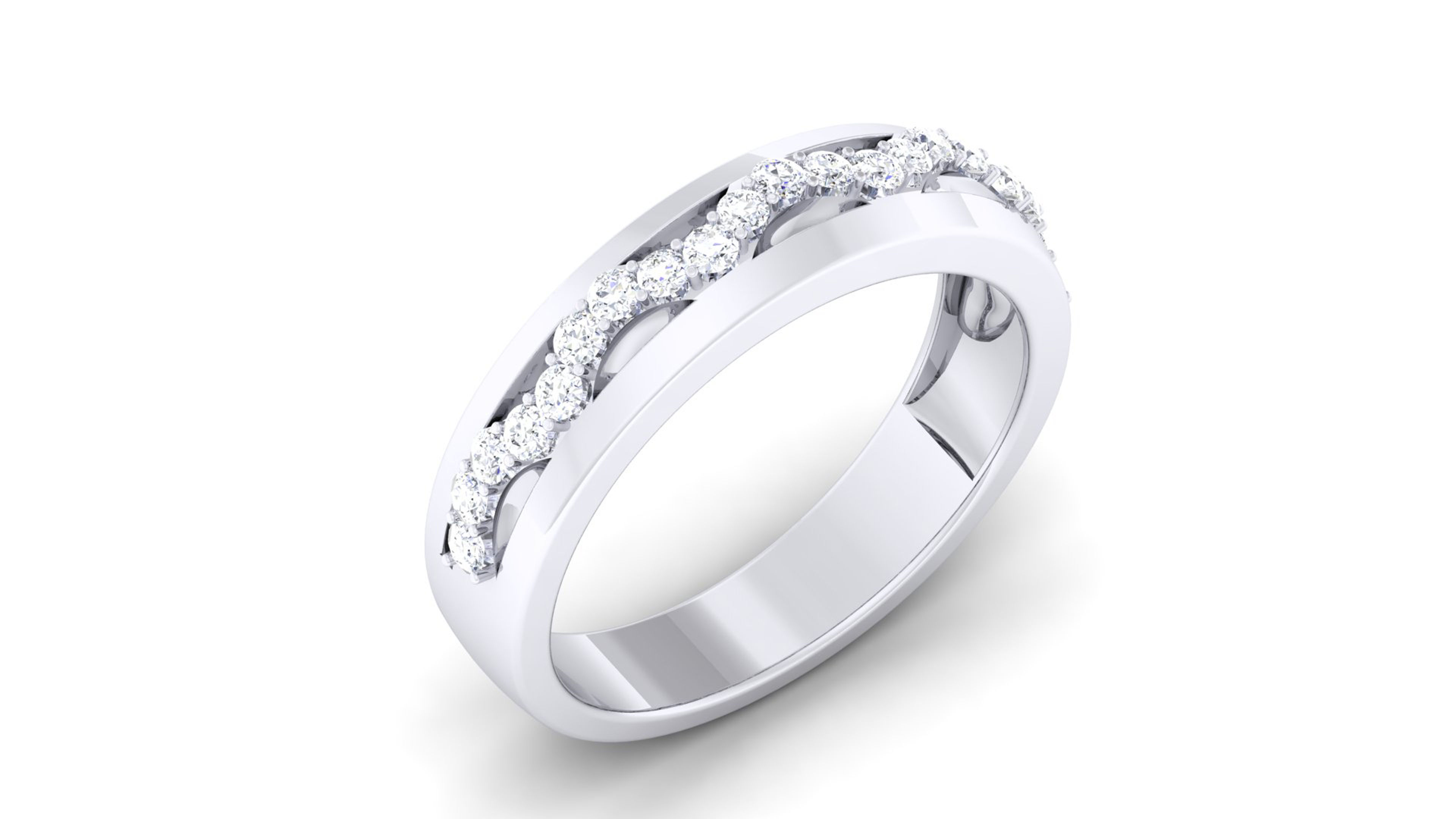 Couple Band Ring 3dm render detail  3D print model_7