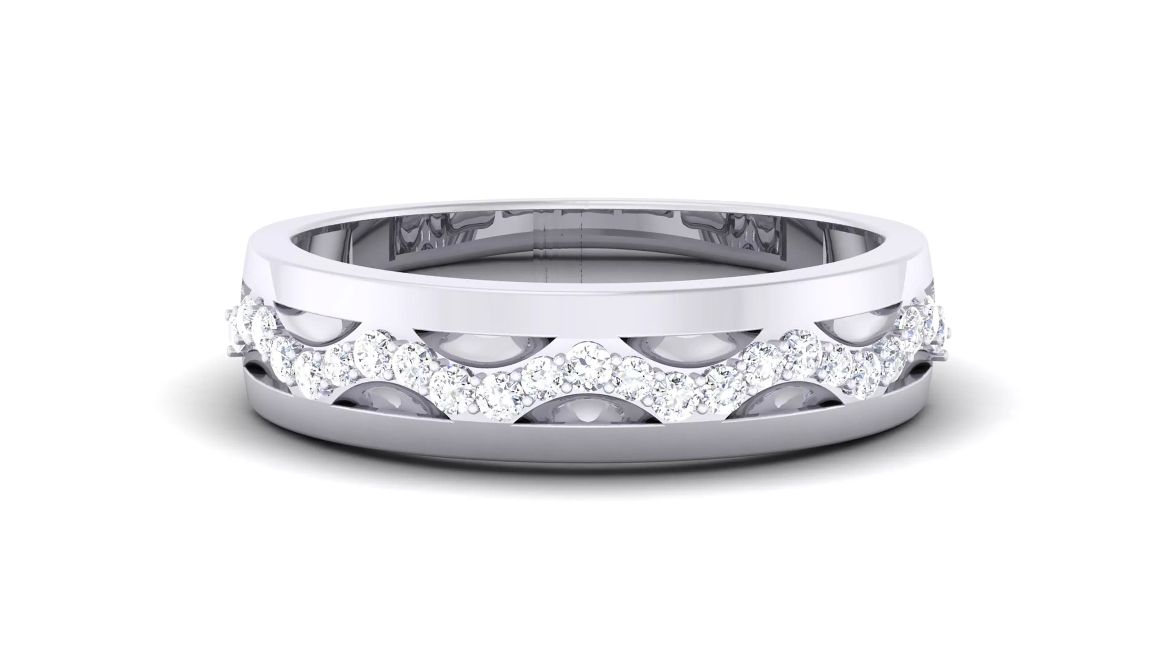 Couple Band Ring 3dm render detail  3D print model_0