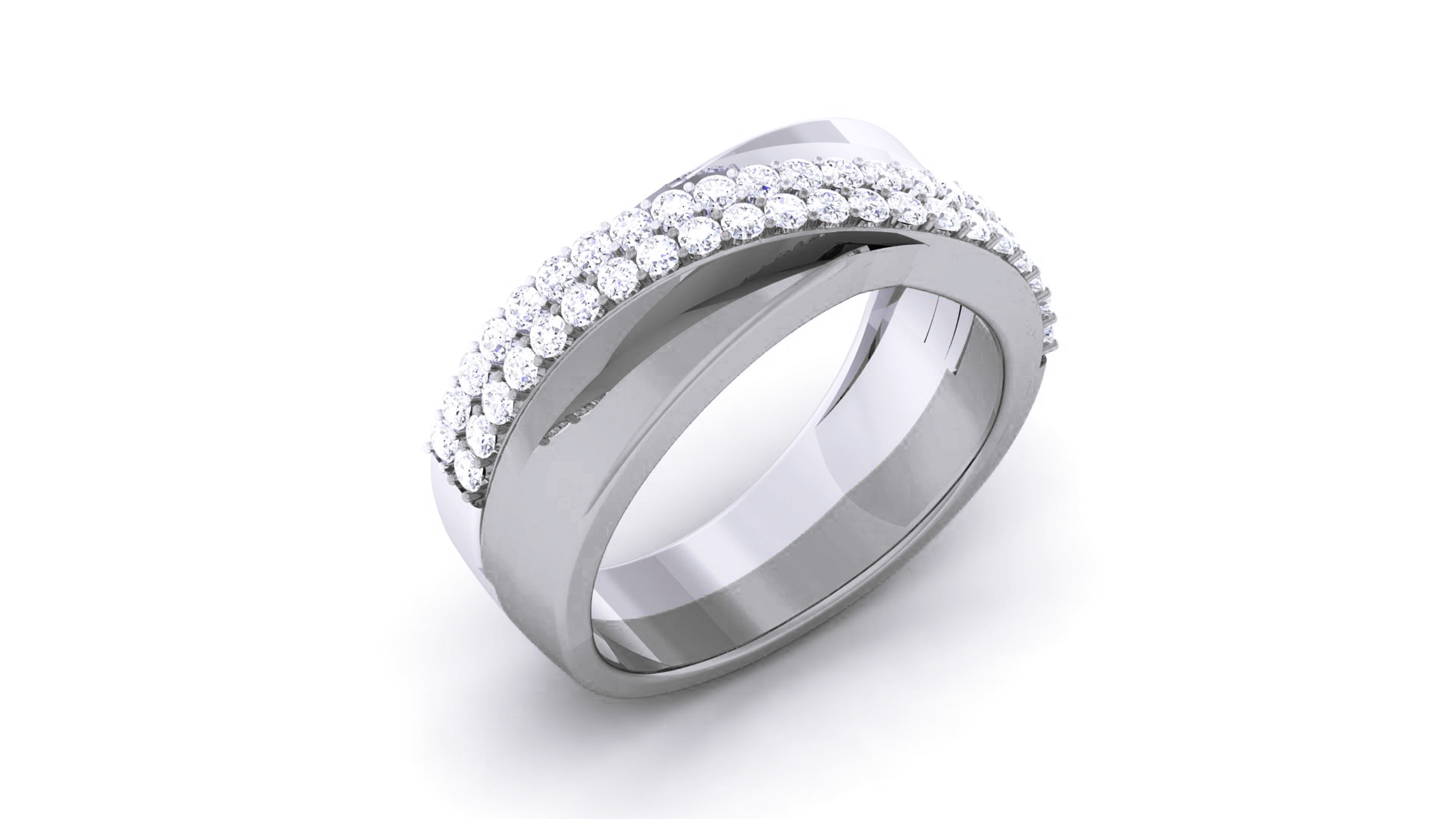 Couple Band Ring 3dm render detail 3D print model_18