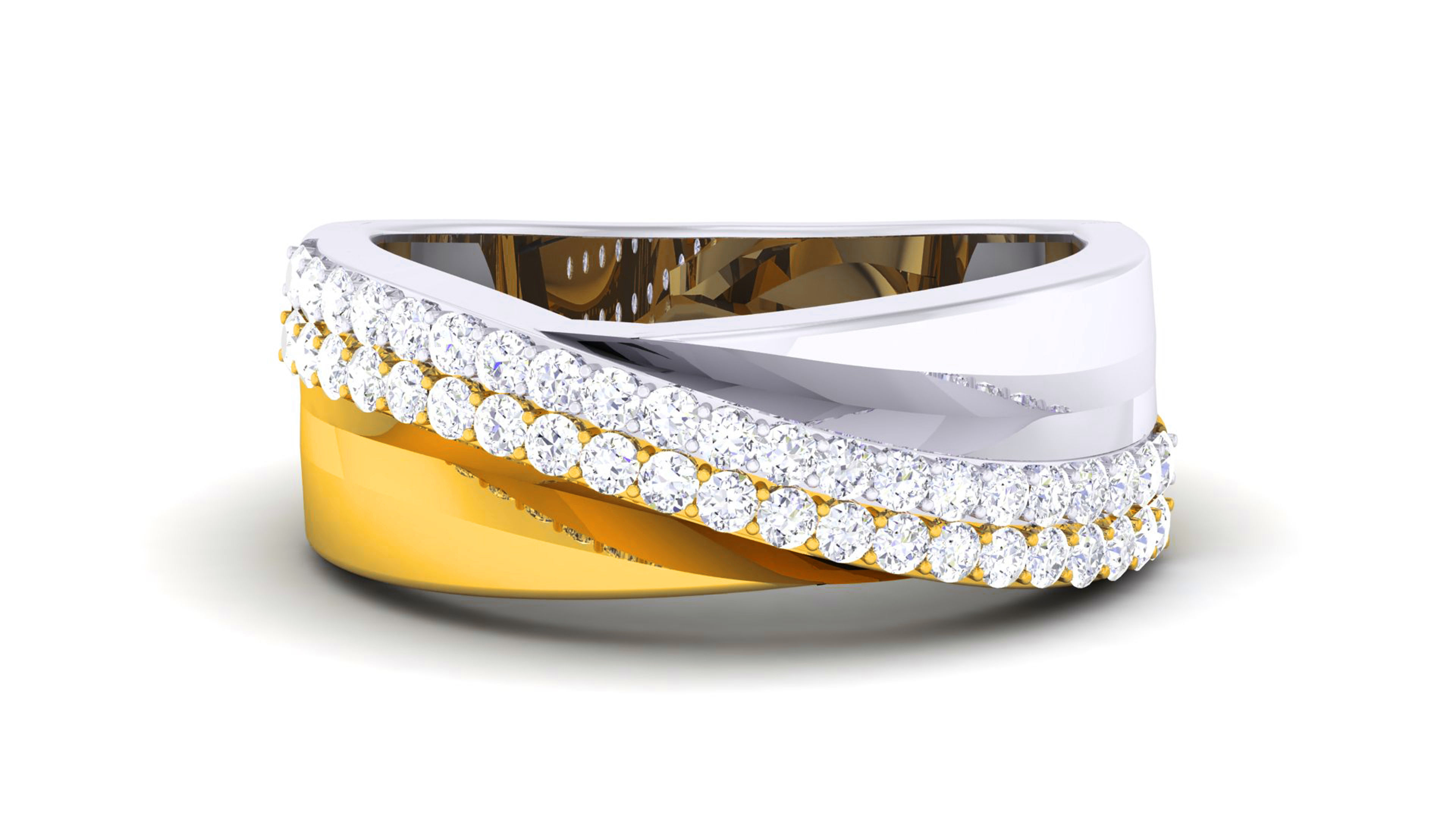 Couple Band Ring 3dm render detail 3D print model_12