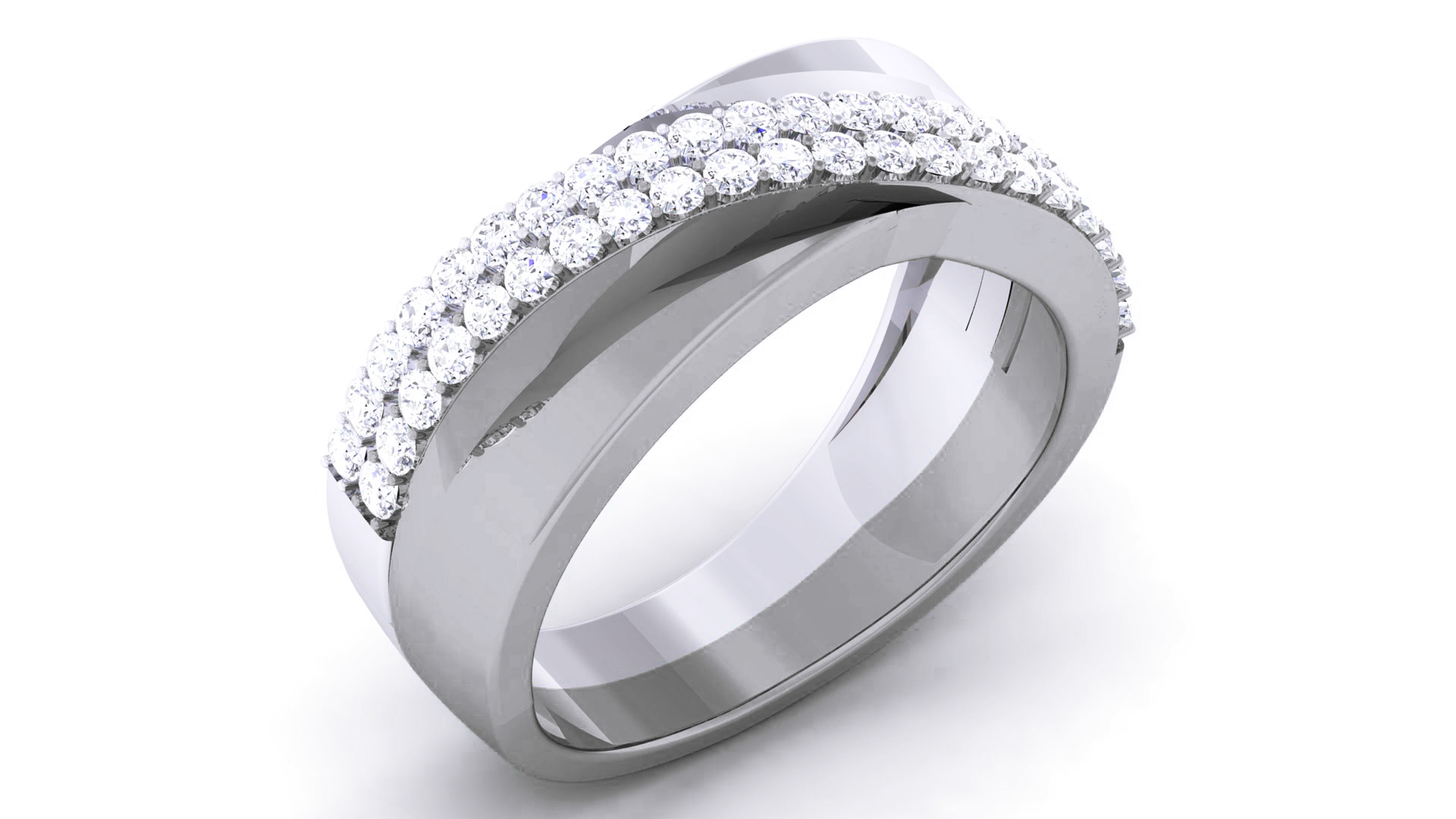 Couple Band Ring 3dm render detail 3D print model_7