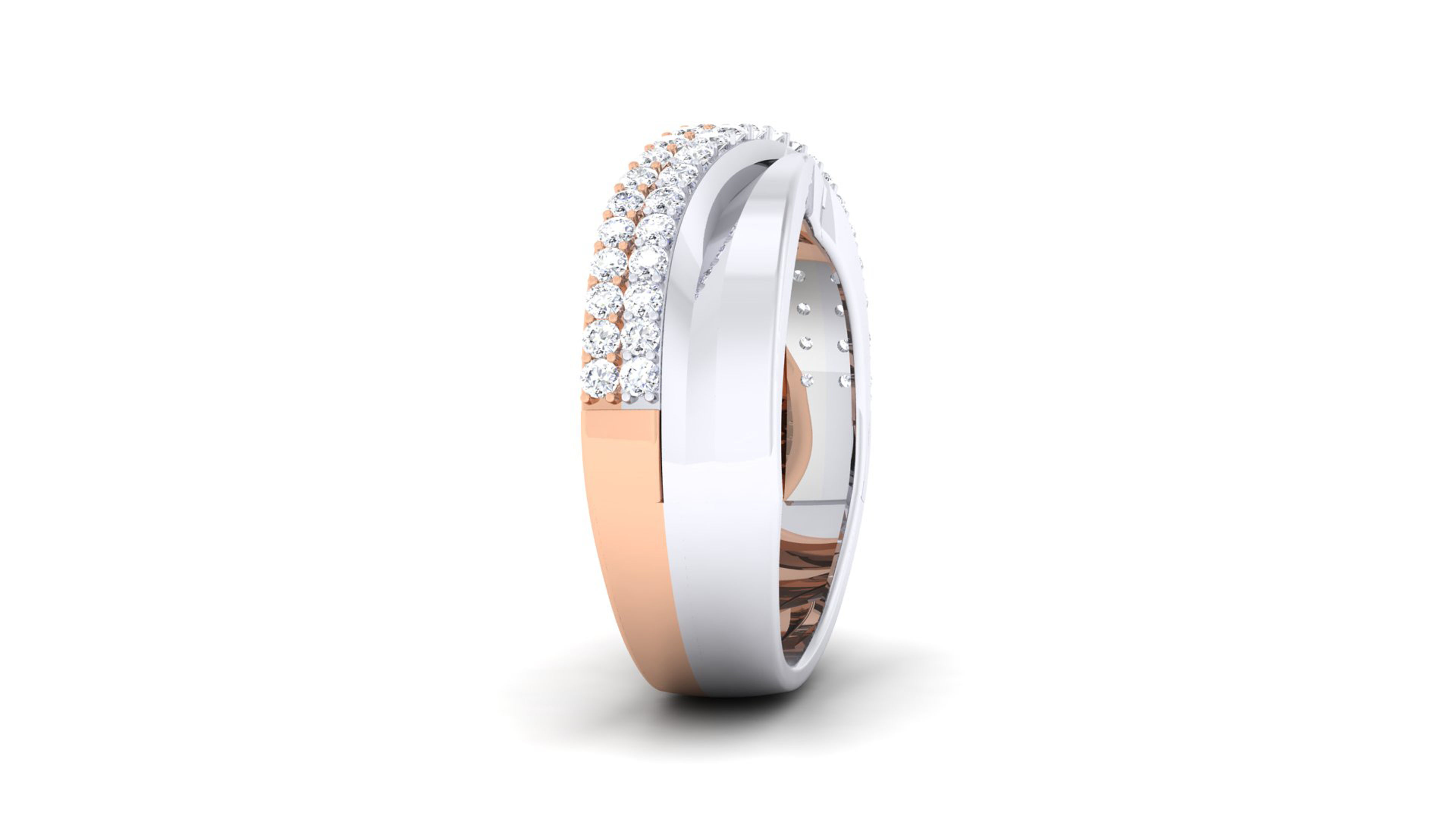 Couple Band Ring 3dm render detail 3D print model_20
