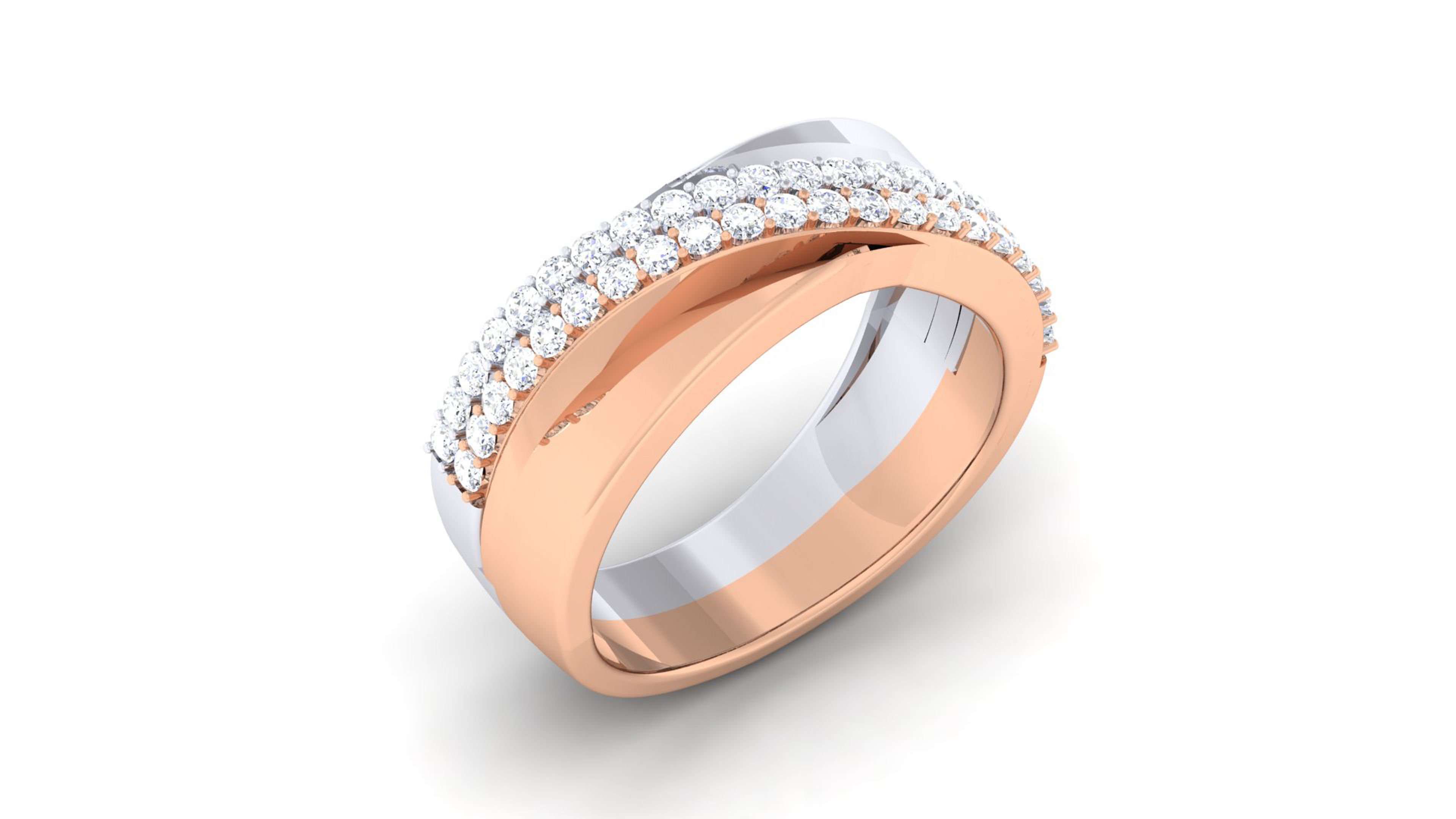 Couple Band Ring 3dm render detail 3D print model_17