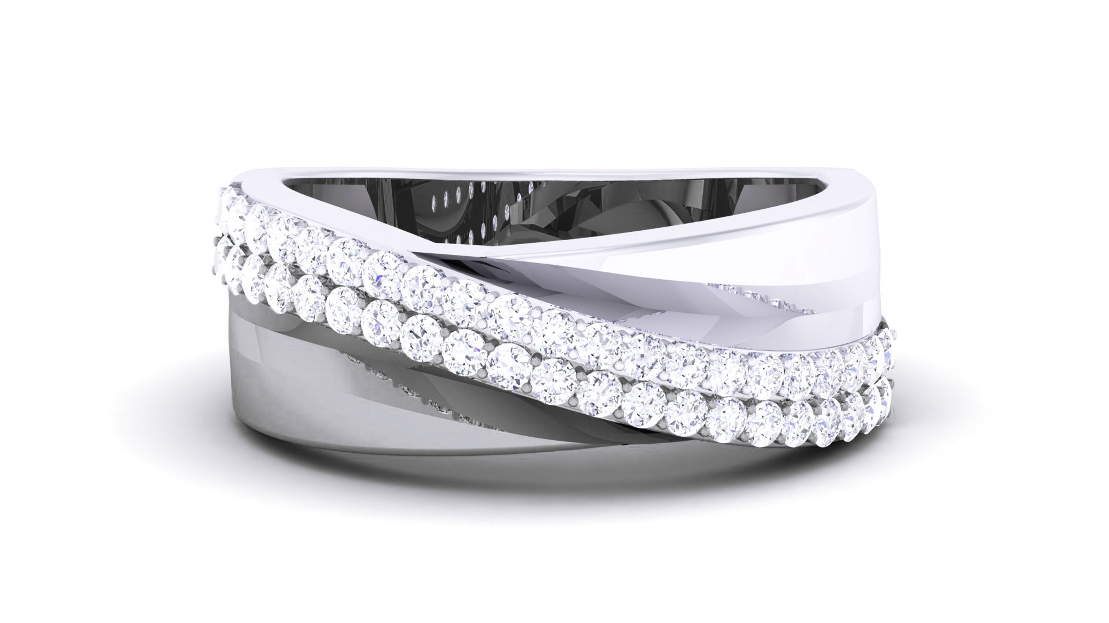 Couple Band Ring 3dm render detail 3D print model_13