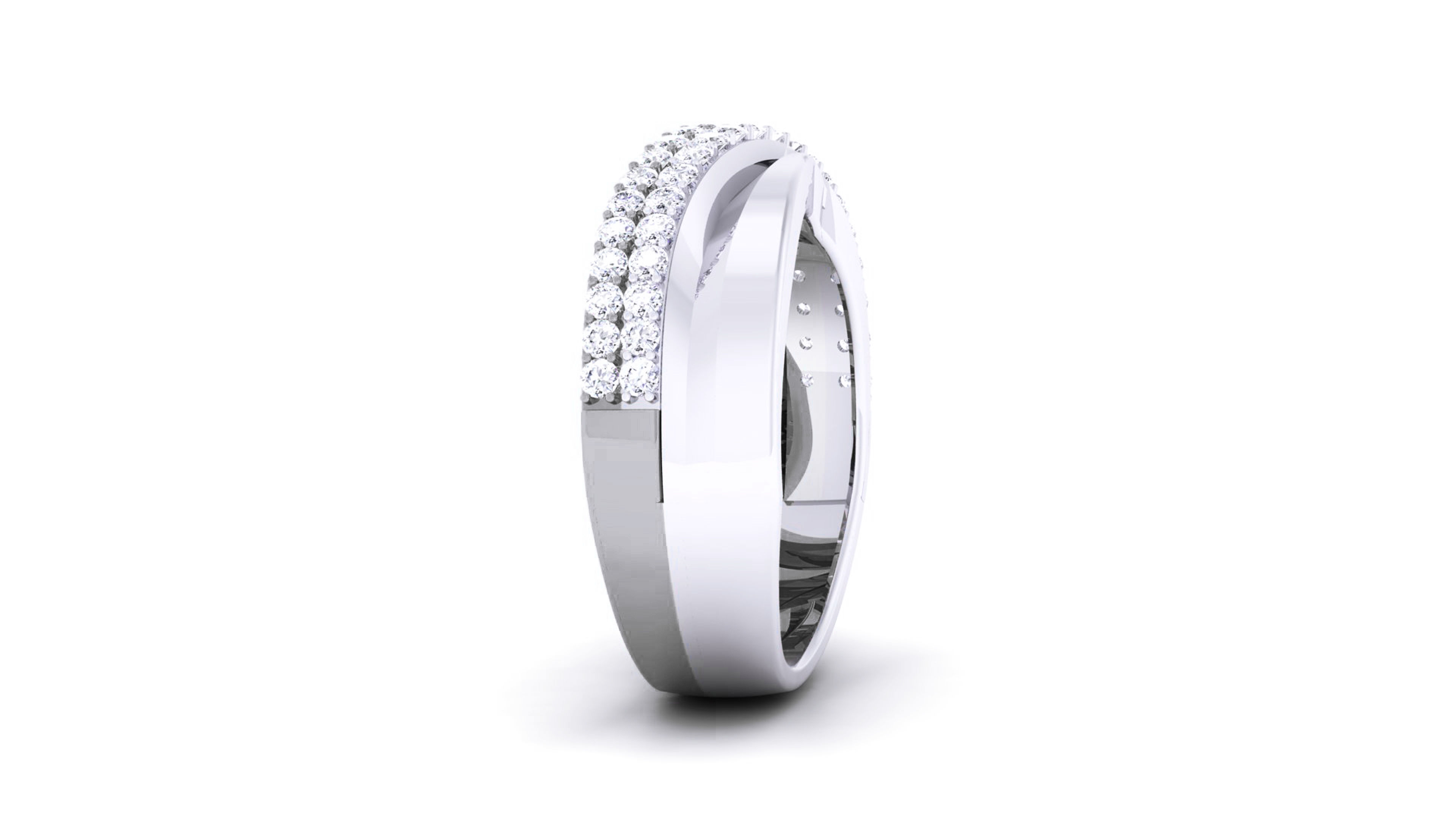 Couple Band Ring 3dm render detail 3D print model_22