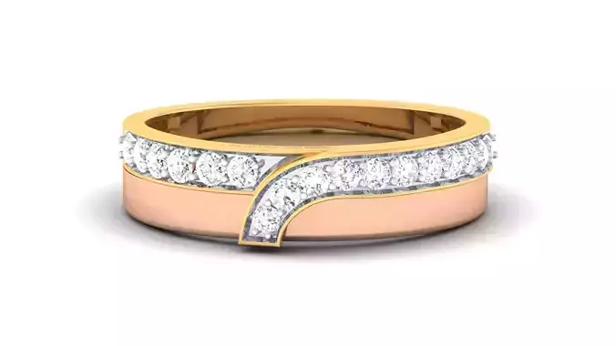 Couple Band Ring 3dm render detail 