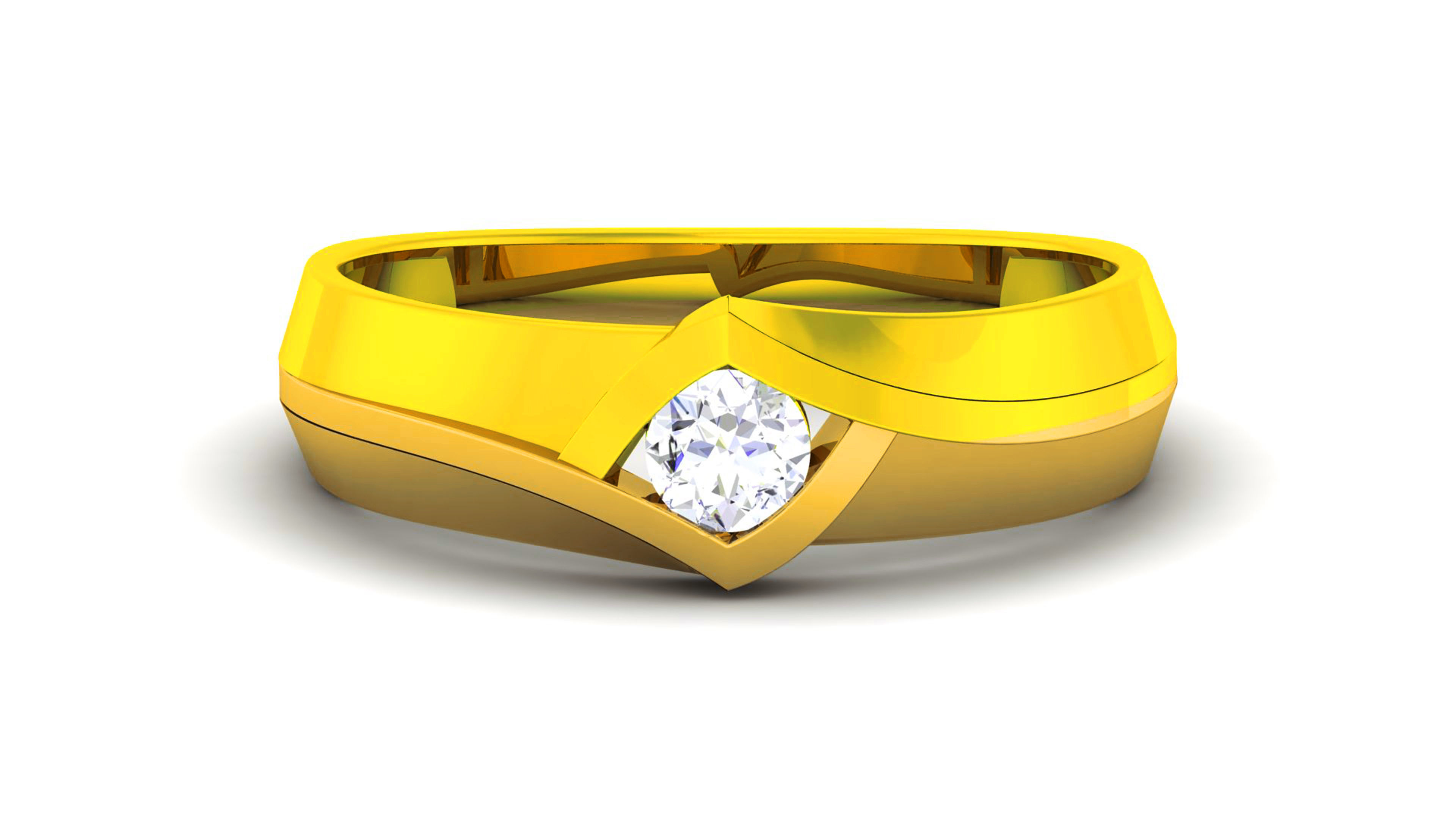 Couple Band Ring 3dm render detail  3D print model_12