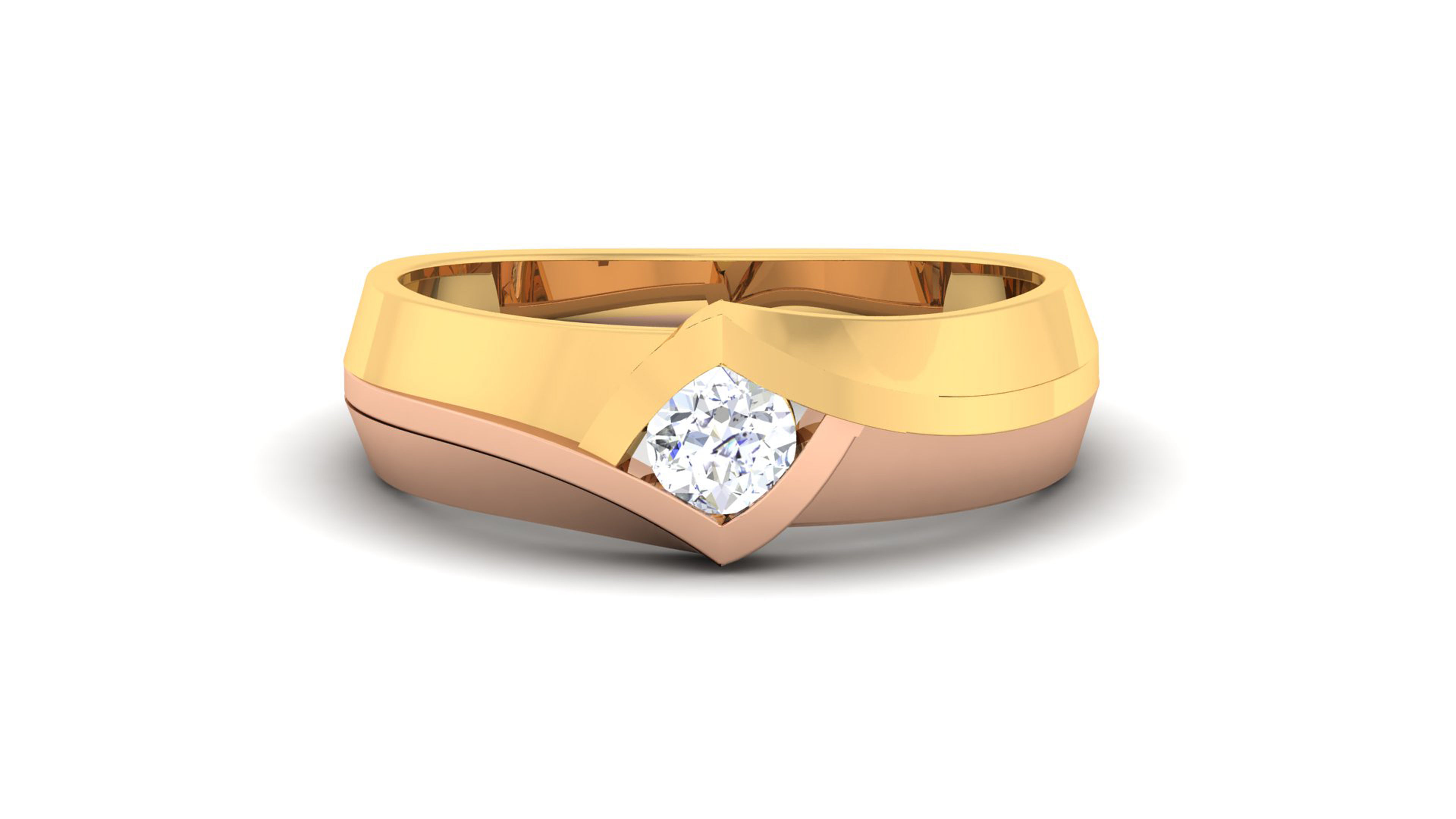 Couple Band Ring 3dm render detail  3D print model_25