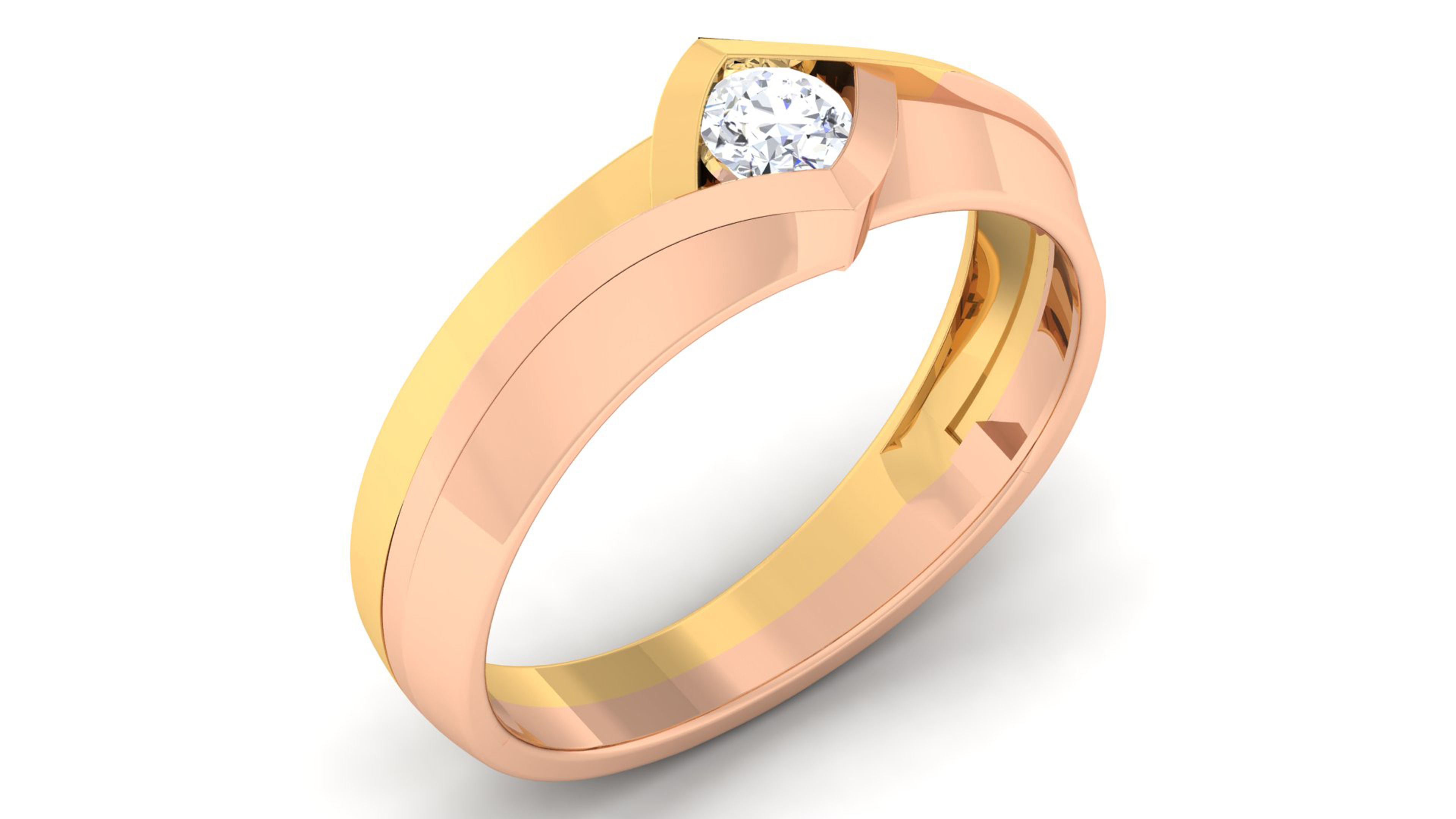 Couple Band Ring 3dm render detail  3D print model_6